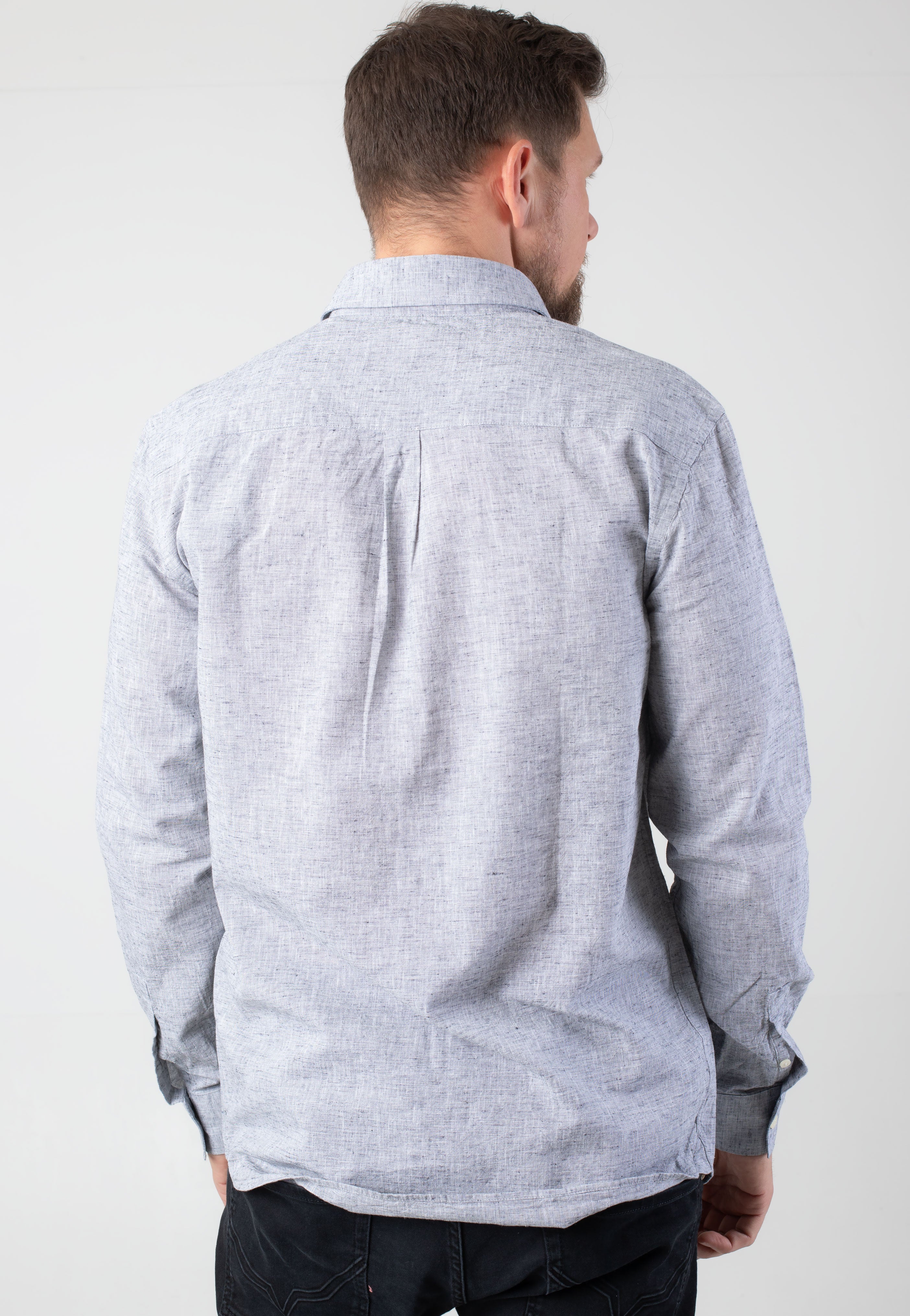 Lyle & Scott - Linen Oxford Dark Navy - Shirt - Image 2