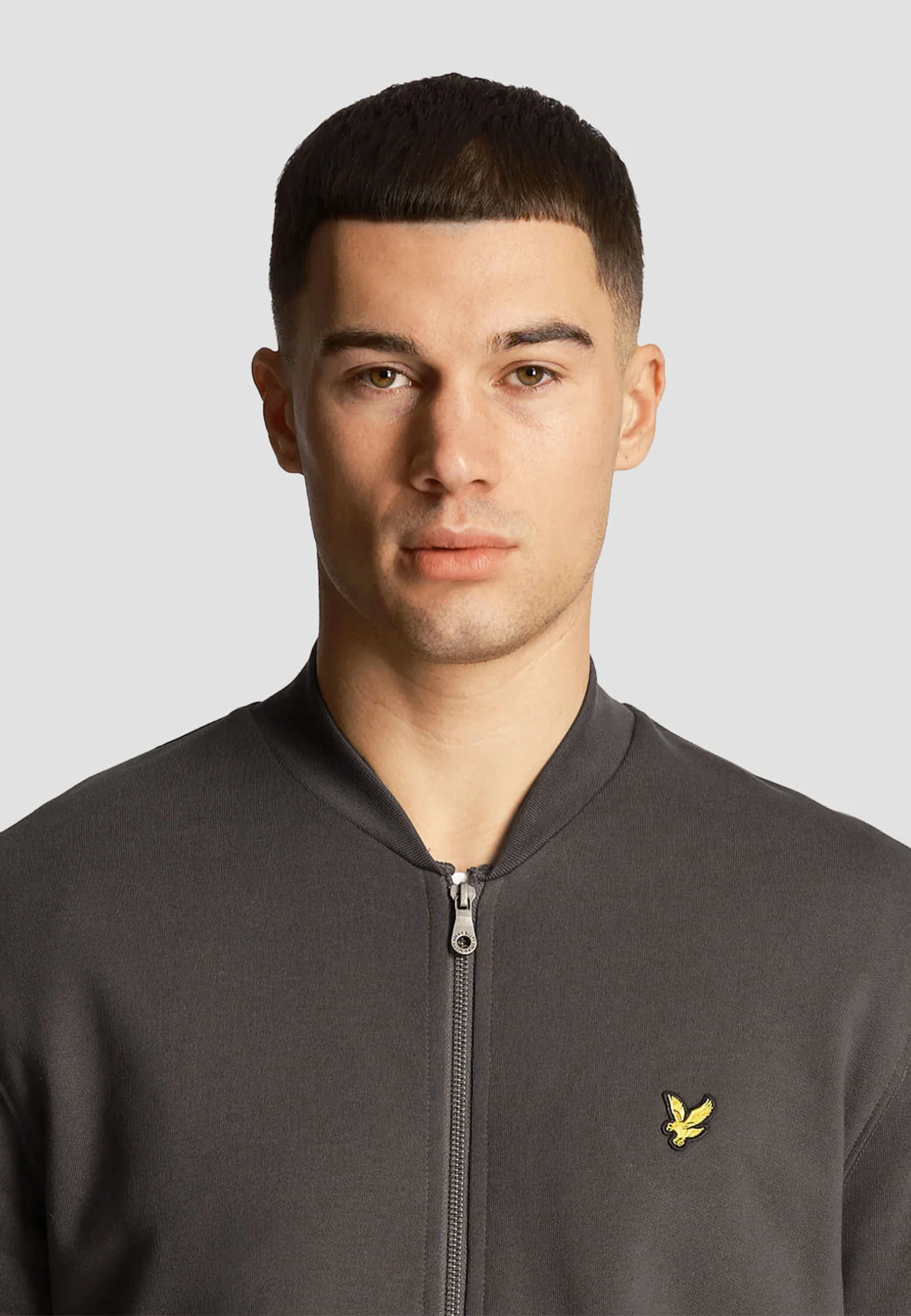 Lyle & Scott - Loopback Jersey Gunmetal - Zipper - Image 3
