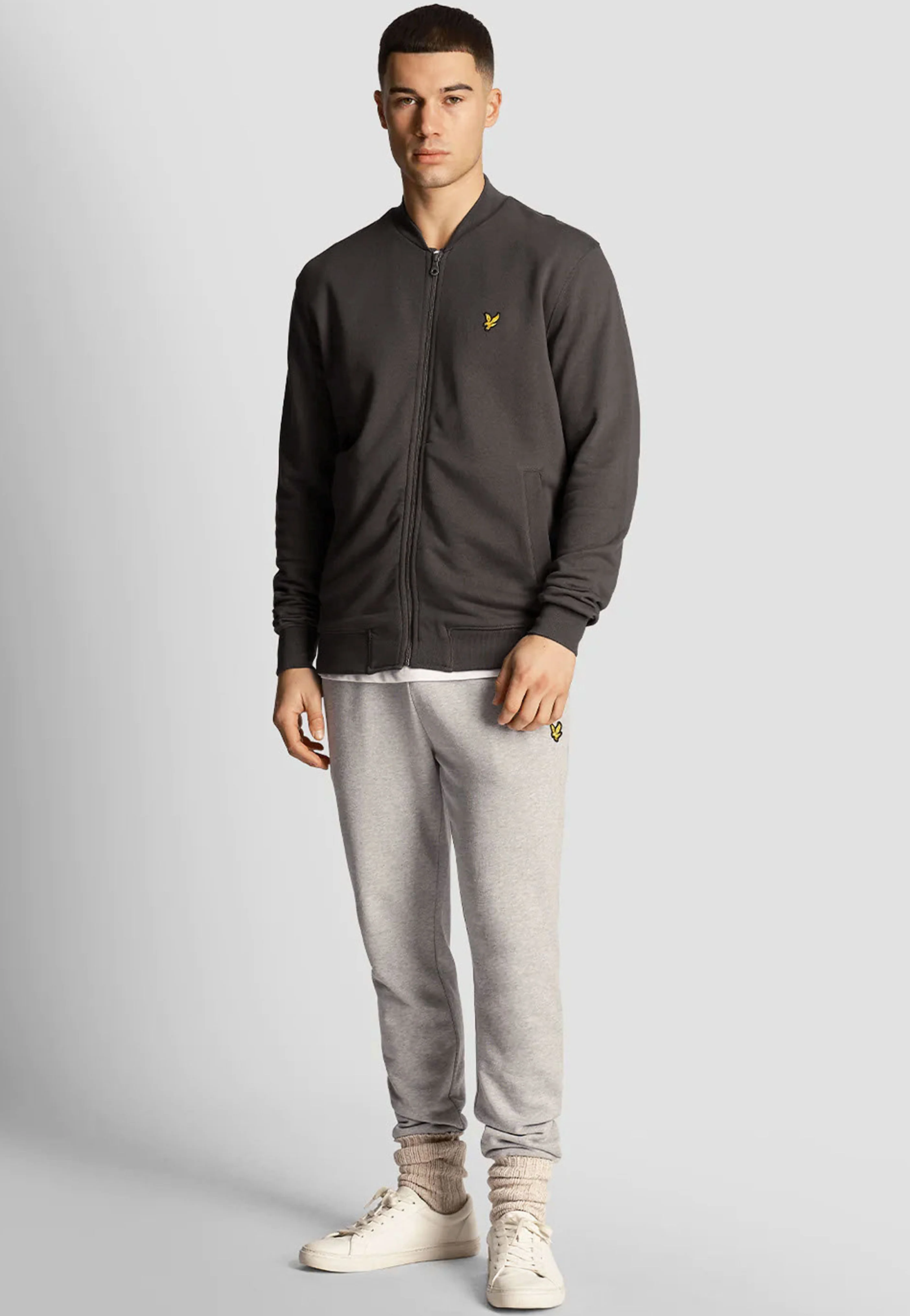 Lyle & Scott - Loopback Jersey Gunmetal - Zipper - Image 4