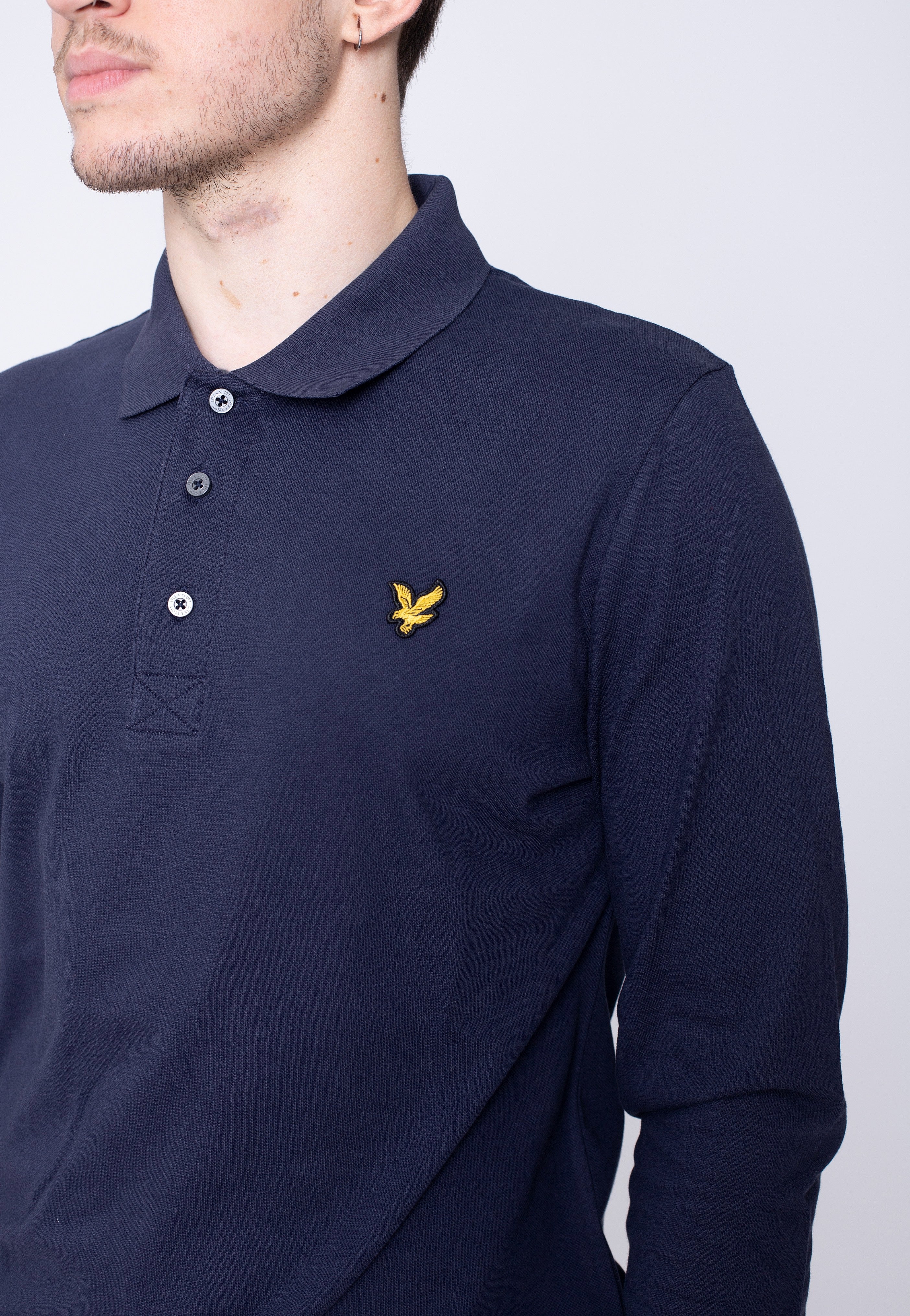 Lyle & Scott - Polo Navy - Longsleeve - Image 2