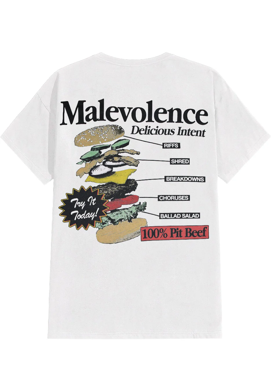 Malevolence - Pit Beef White - T-Shirt - Image 2