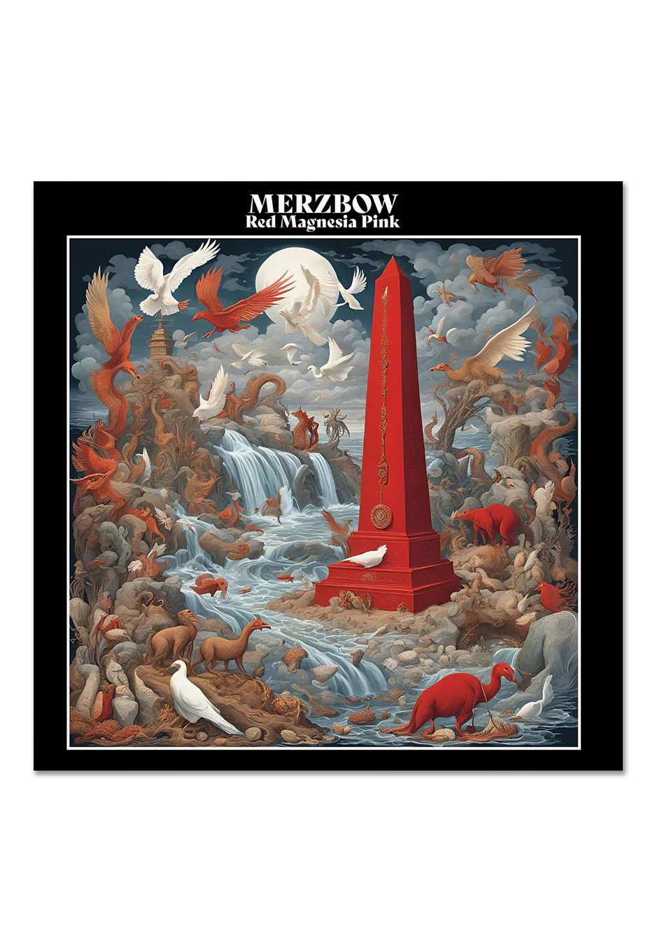 Merzbow - Red Magnesia Pink Ltd. Black/White - Marbled Vinyl - Image 2