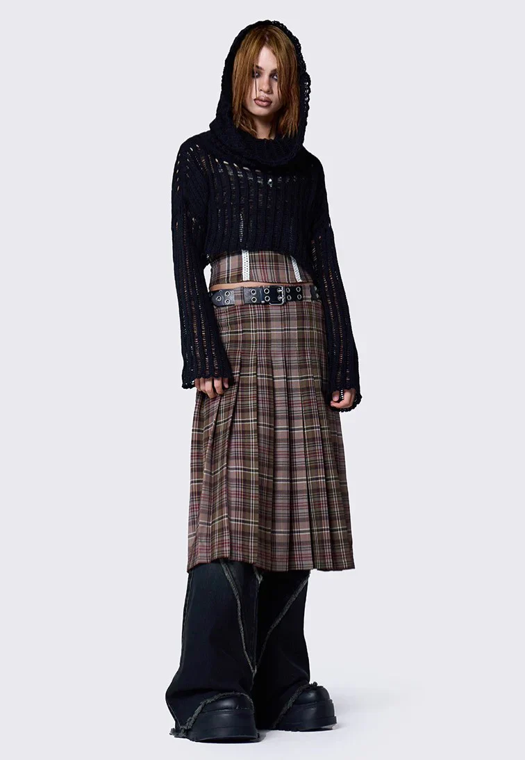 Minga London - Dexie Hooded Crop Black - Pullover - Image 5