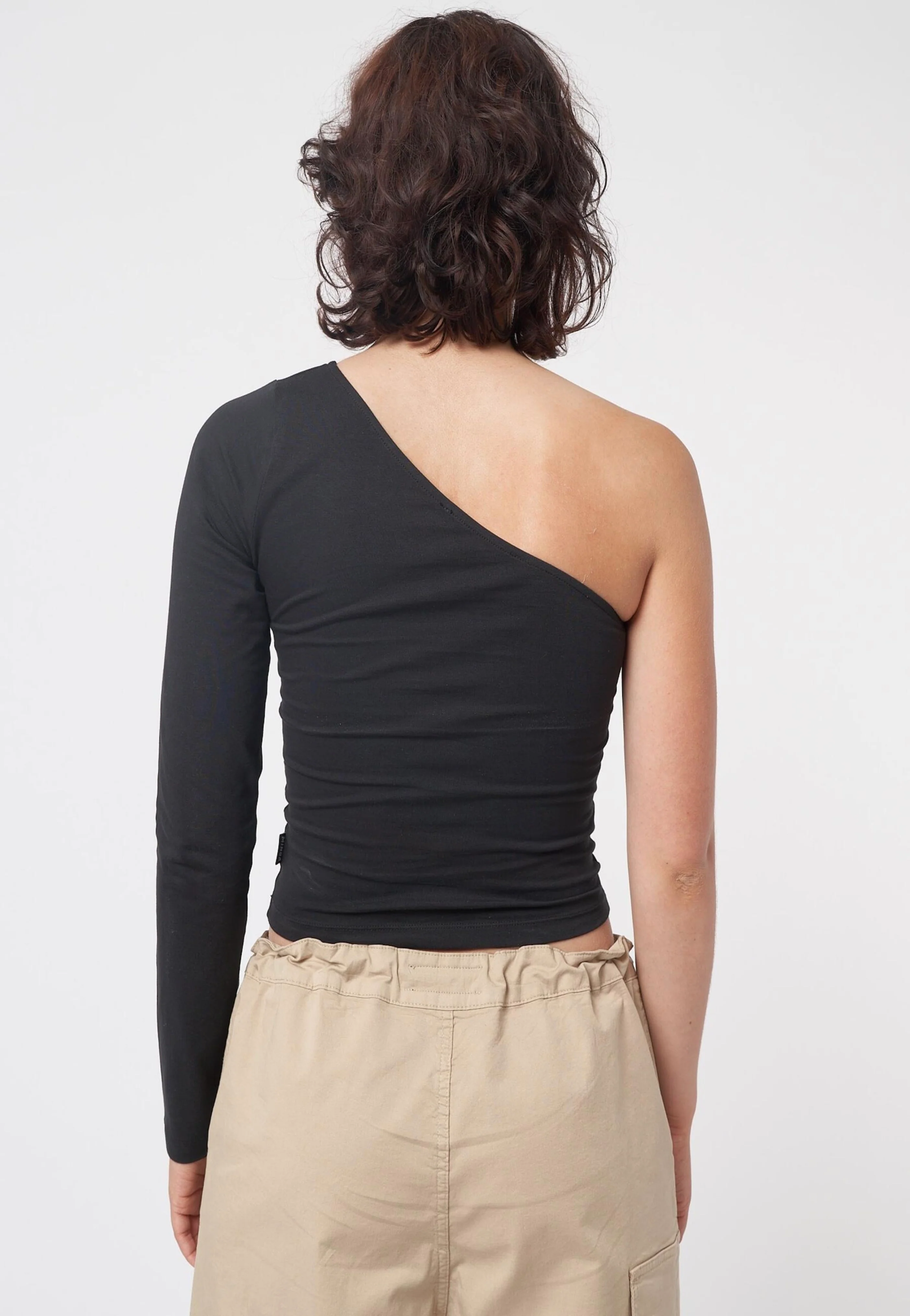 Minga London - Face Off Black One Shoulder Grey - Top - Image 8