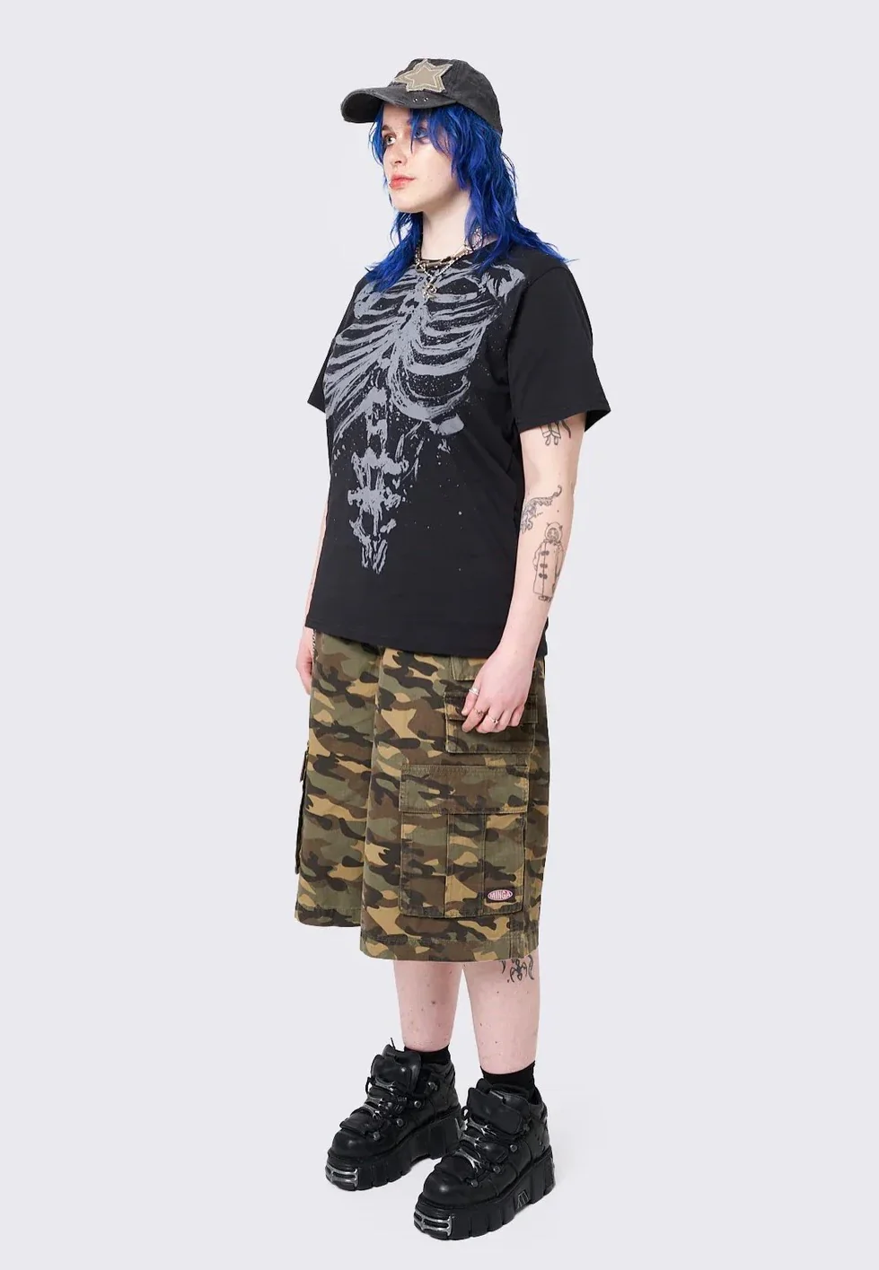 Minga London - Shadowed Bones Black Graphic - T-Shirt - Image 7