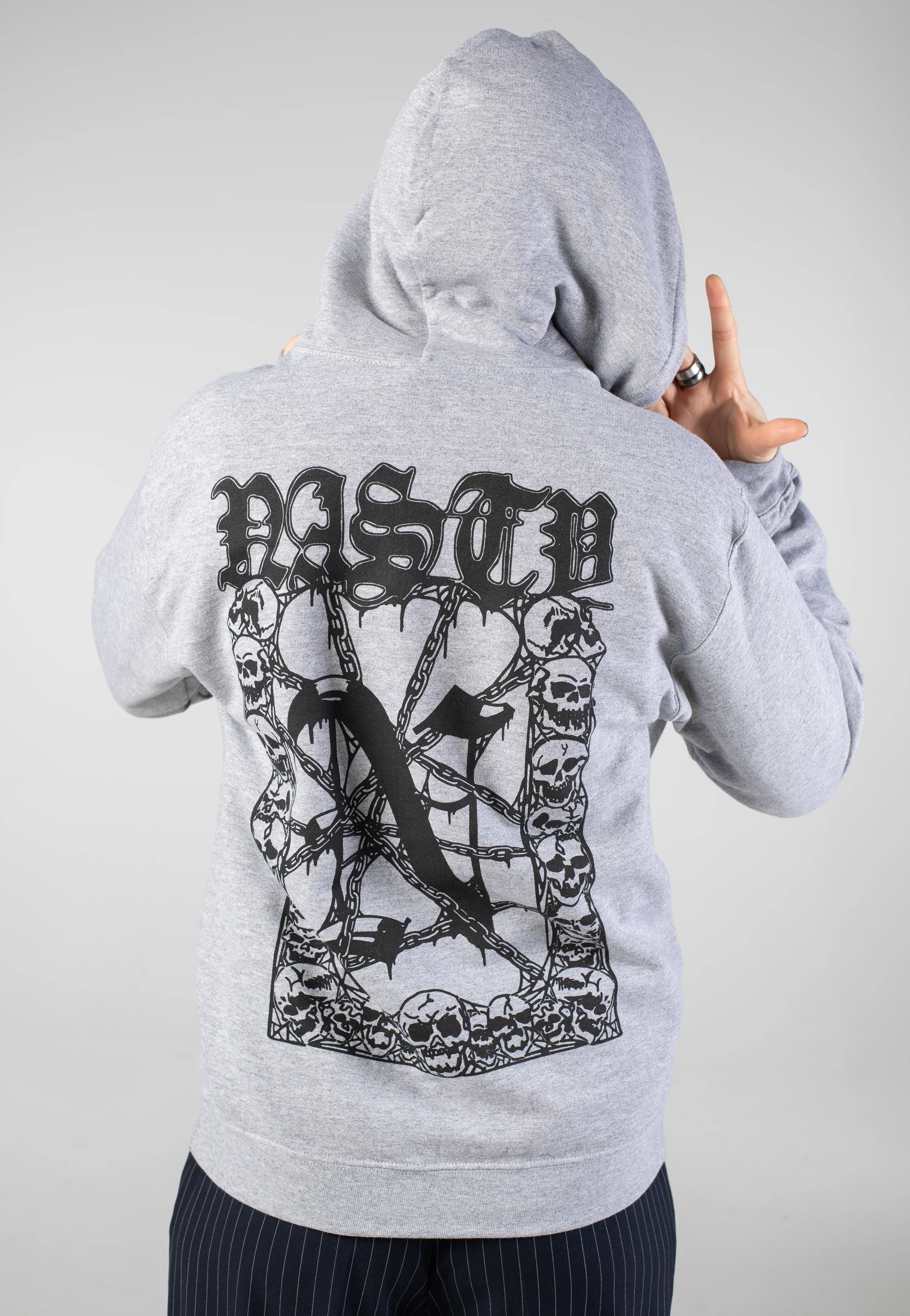 Nasty - Skull Chaos Sportsgrey - Hoodie - Image 7