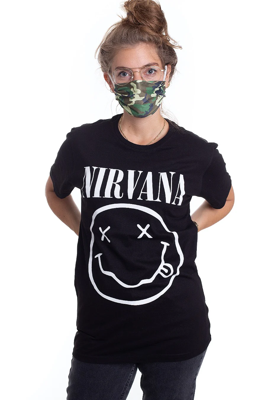 Nirvana - White Happy Face - T-Shirt - Image 6