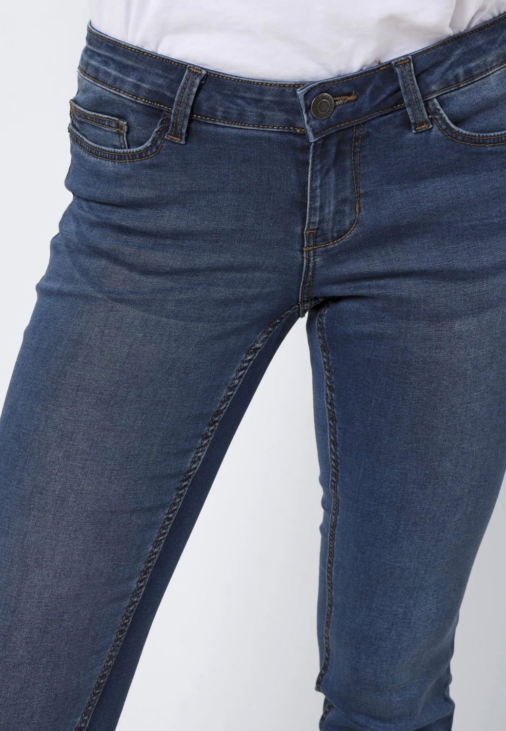 Noisy May - Allie Low Waist Skinny Medium Blue Denim - Jeans - Image 4