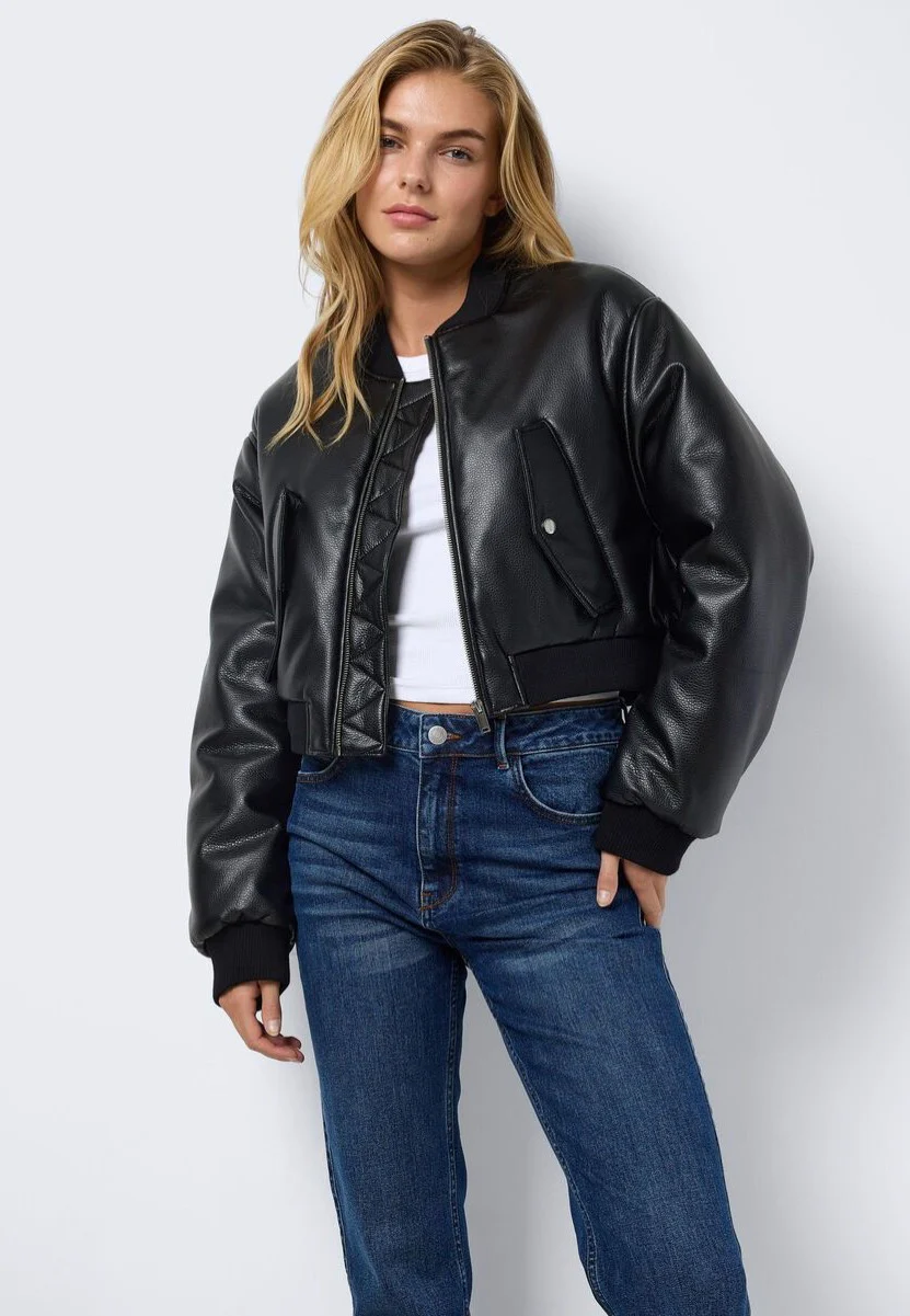 Noisy May - Eileen Pu Structured Black - Leather Jacket - Image 6