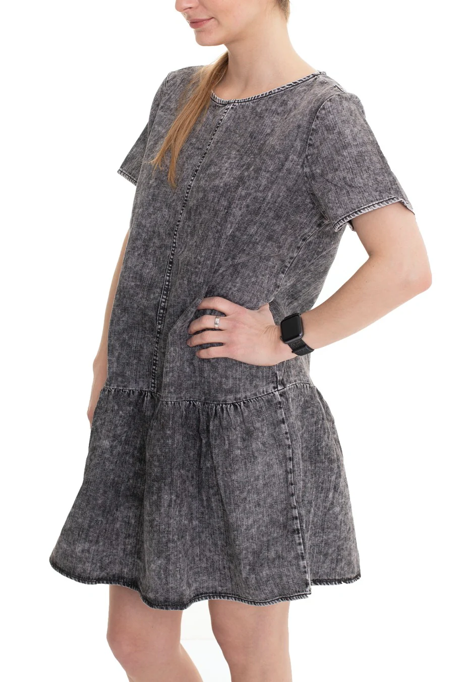 Noisy May - Emilia Medium Grey Denim - Dress - Image 2