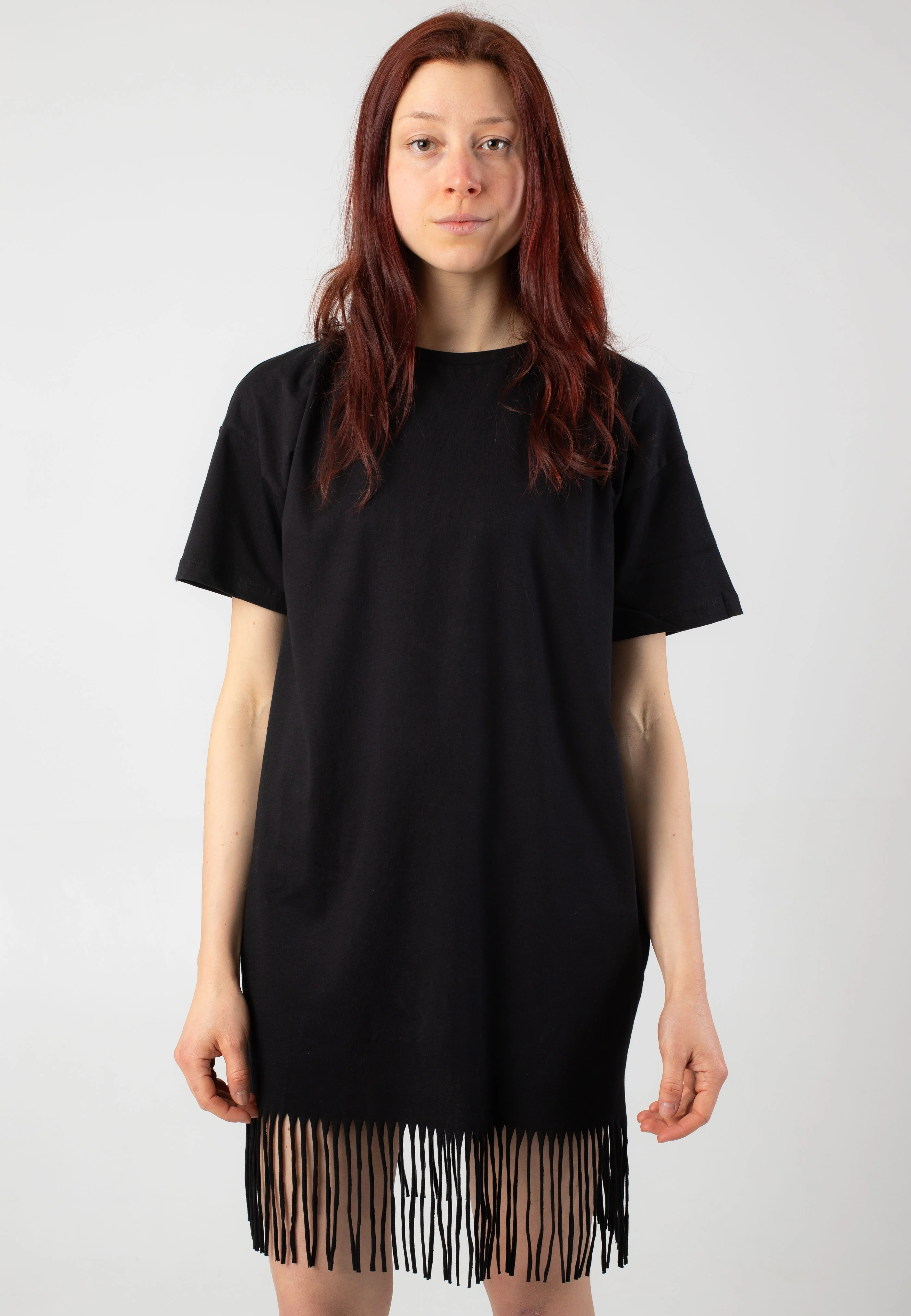 Noisy May - Keyla Fringe O Neck Black - Dress - Image 2