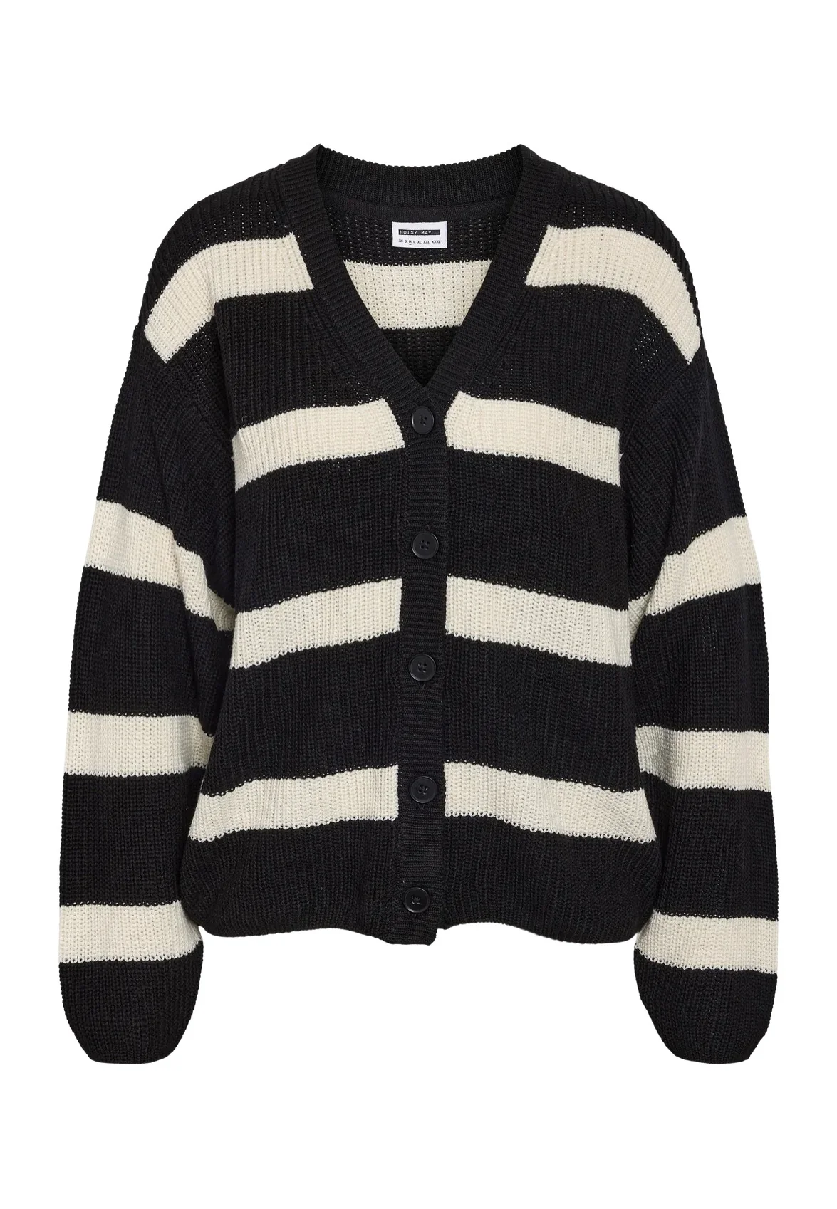 Noisy May - Maysa V Neck Black Eggnog - Cardigan - Image 5
