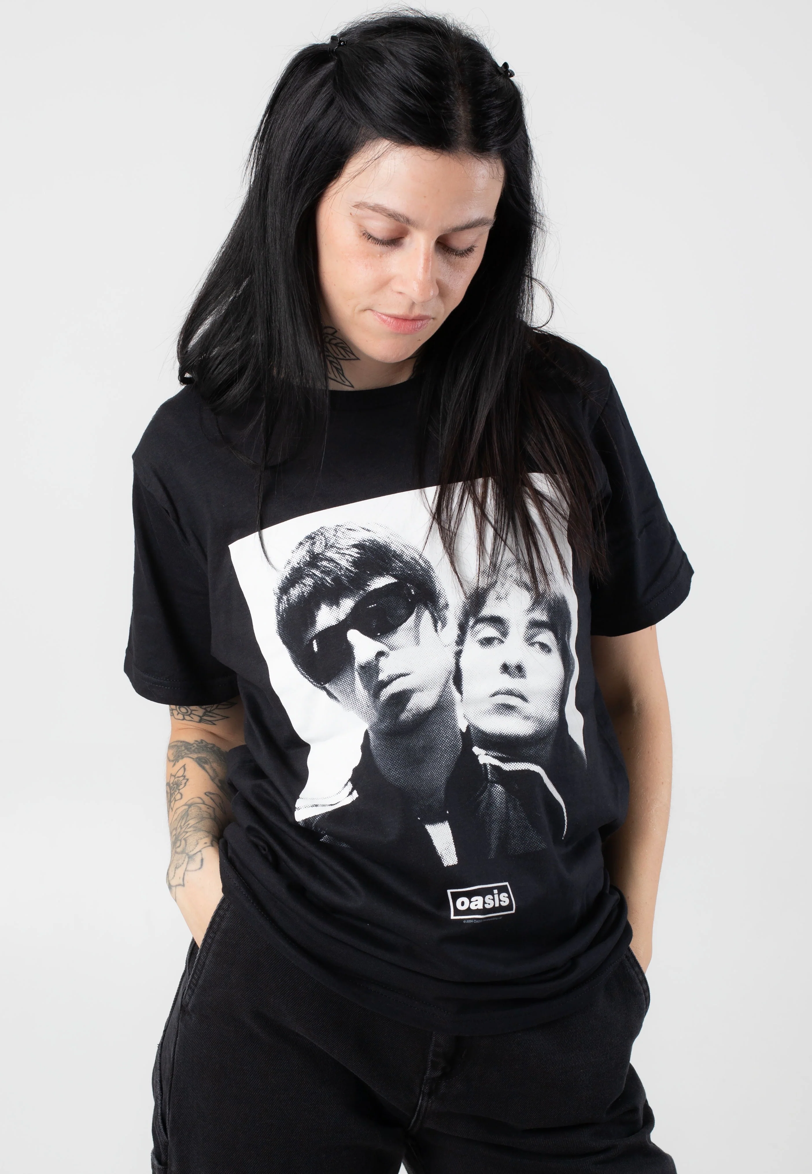 Oasis - Noel & Liam Square Photo - T-Shirt - Image 5