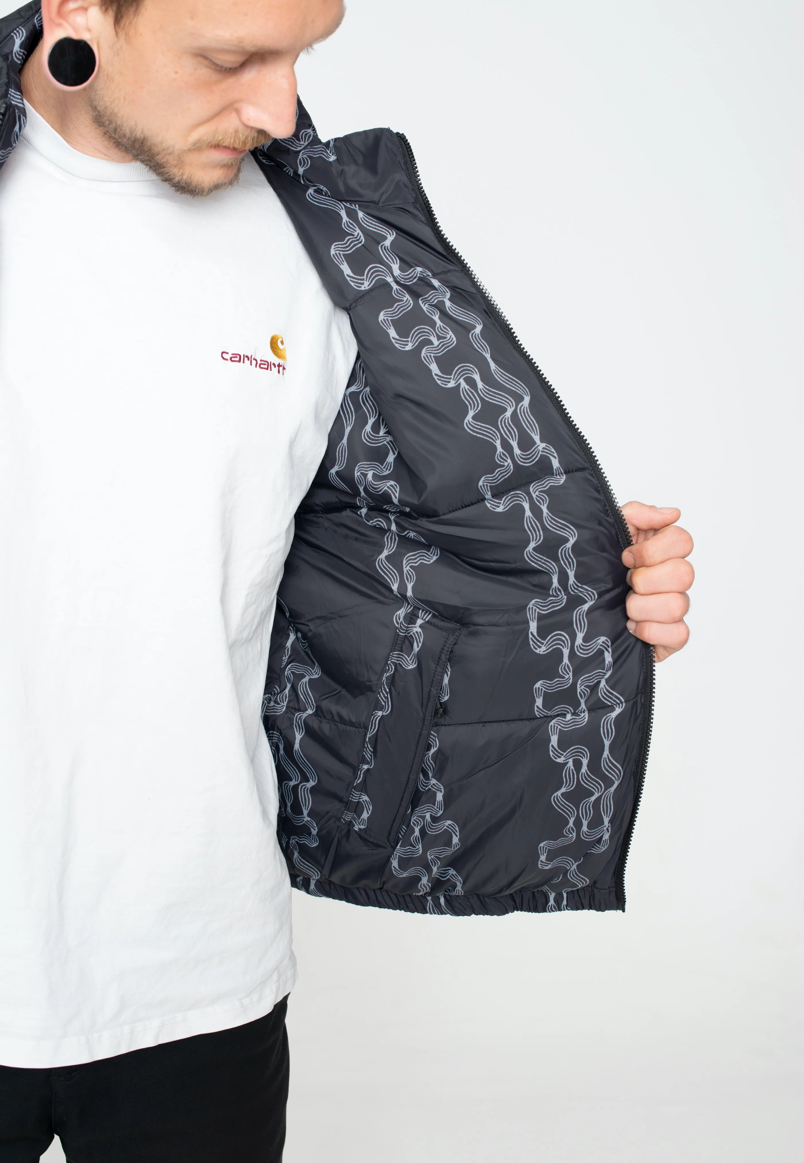 Obey - Benny Puffer Black Multi - Jacket - Image 5