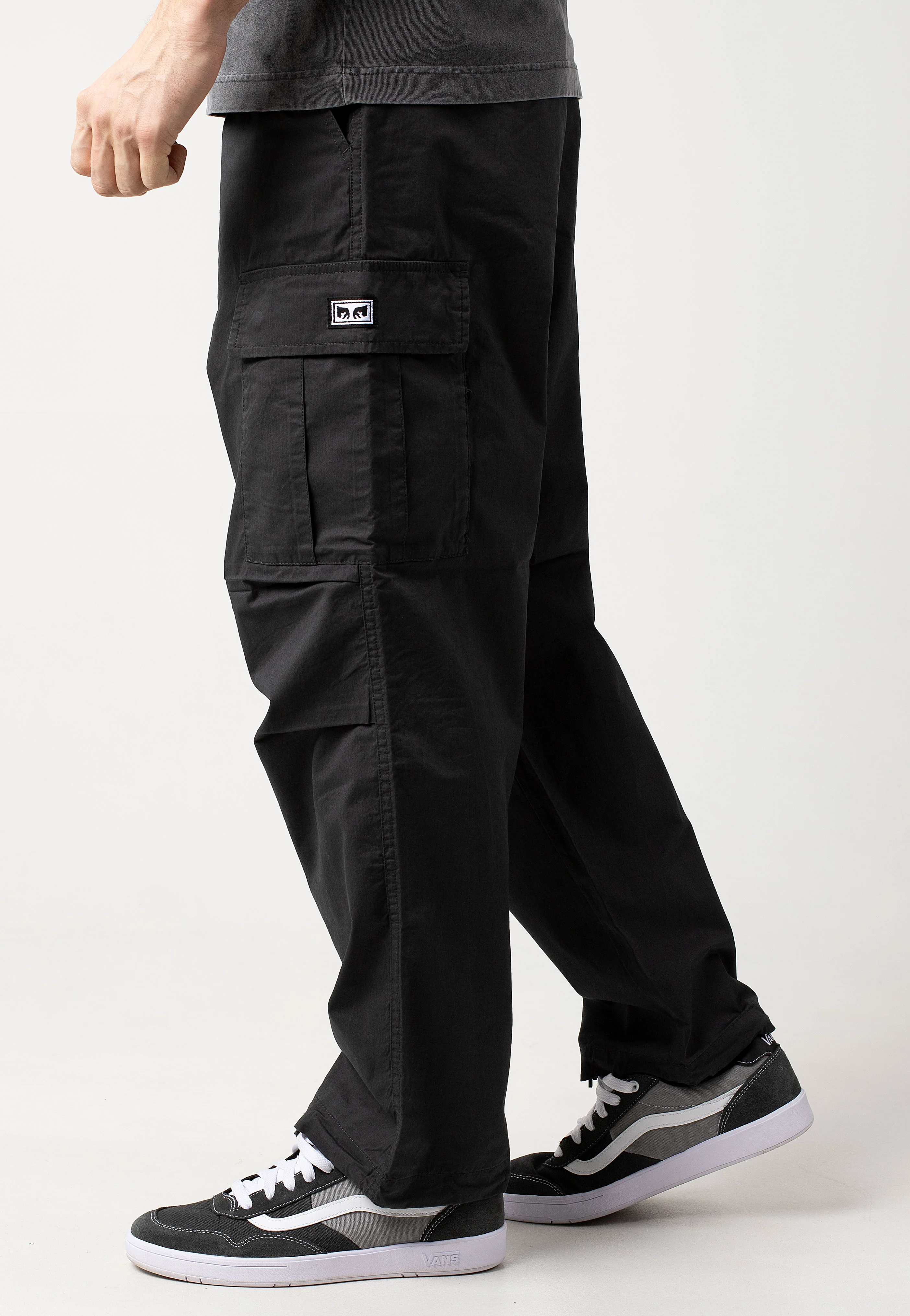 Obey - Big Timer Cargo Washed Black - Pants - Image 3
