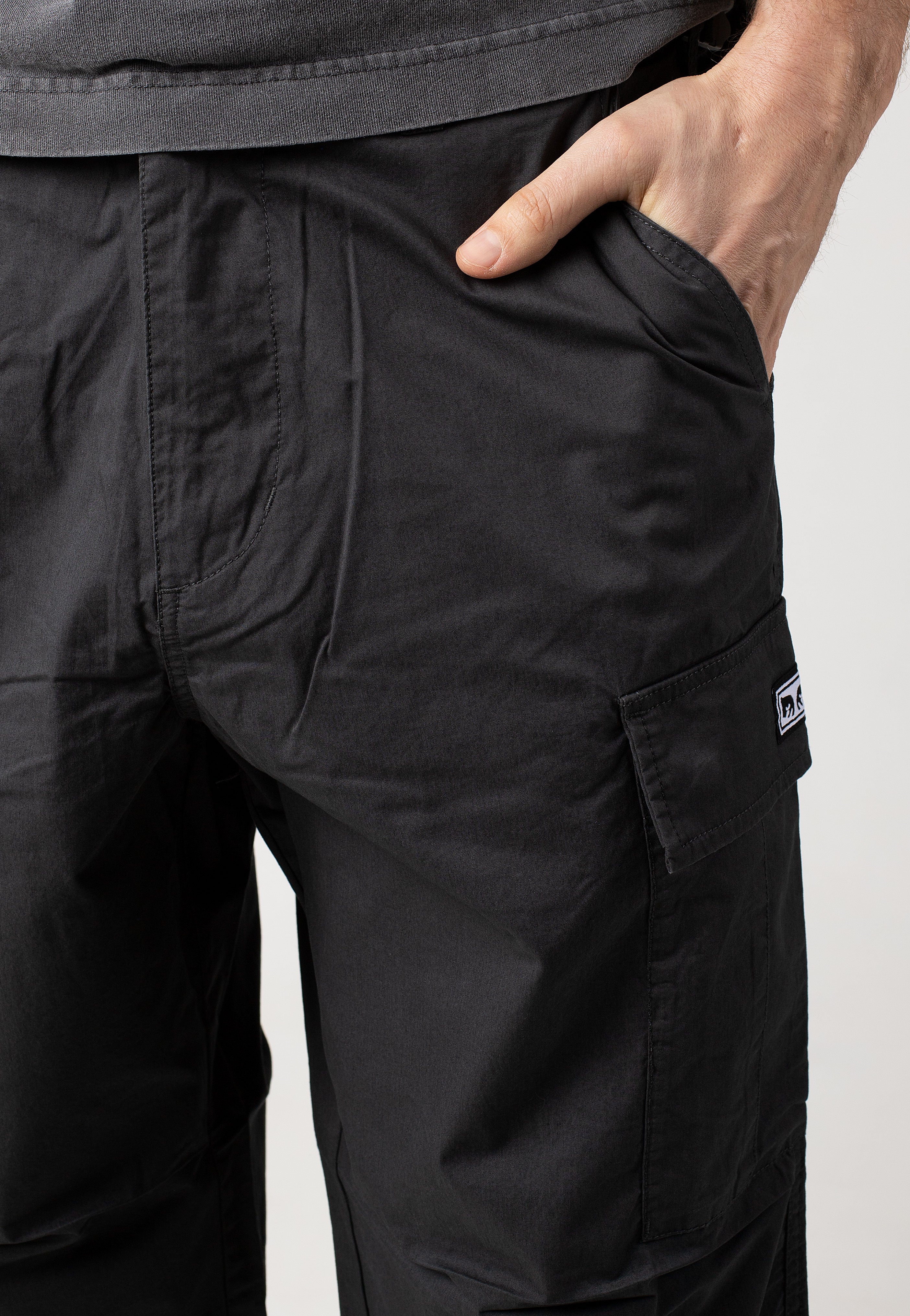 Obey - Big Timer Cargo Washed Black - Pants - Image 4
