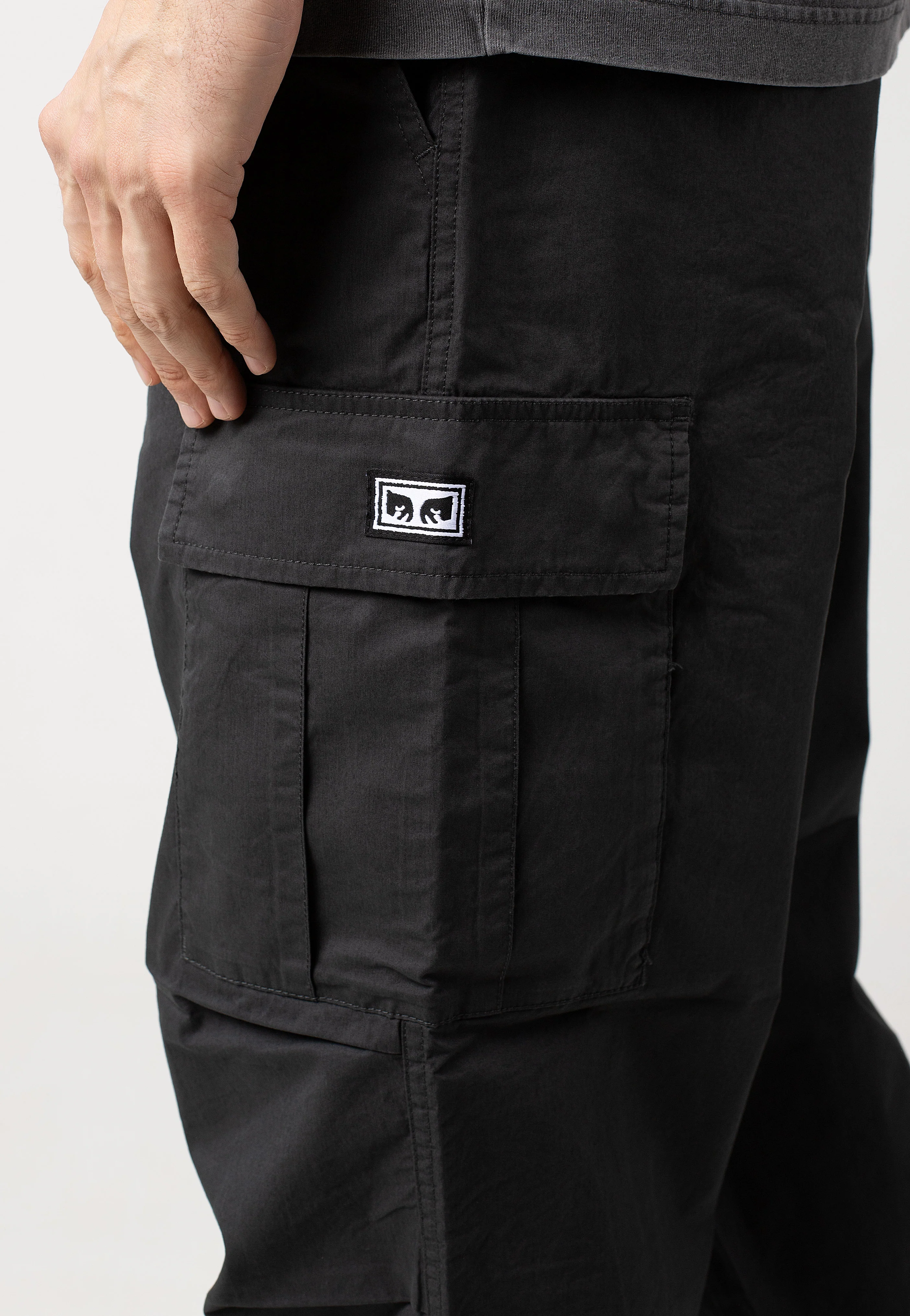 Obey - Big Timer Cargo Washed Black - Pants - Image 6