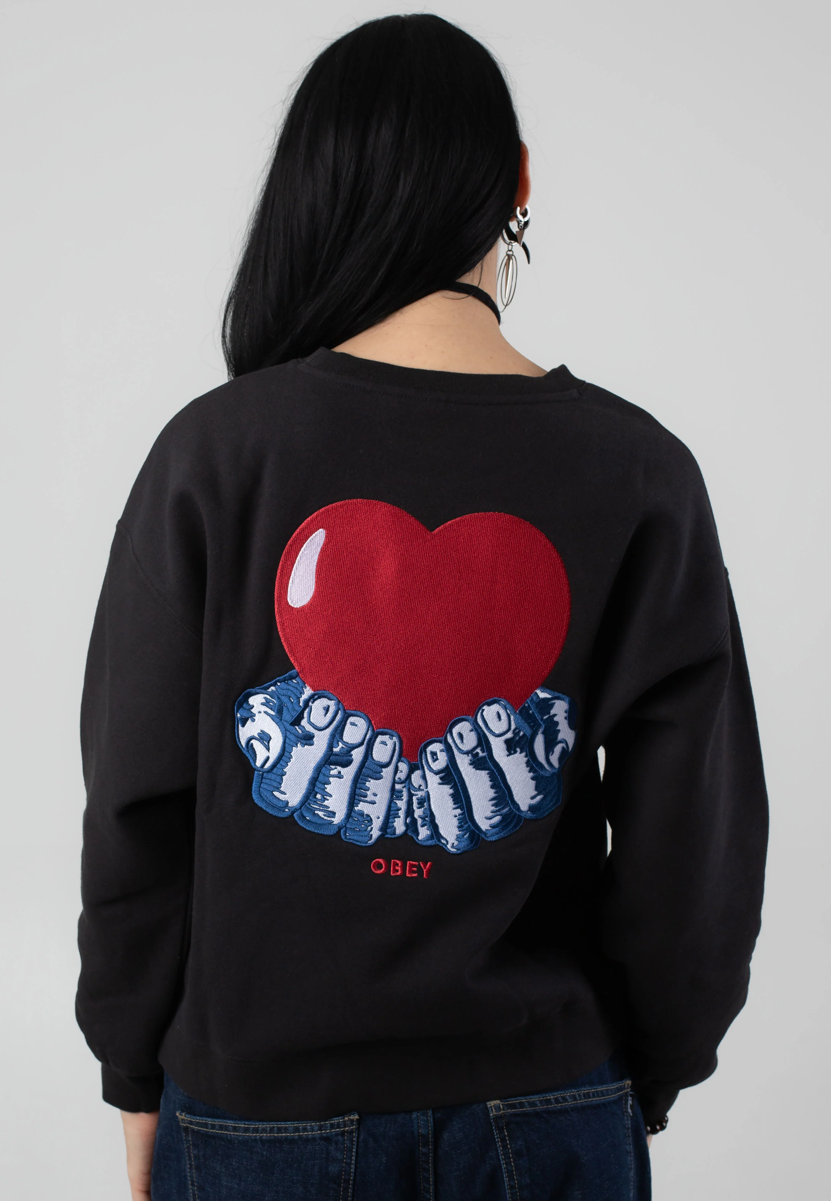 Obey - Heart Digital Black - Sweater - Image 2