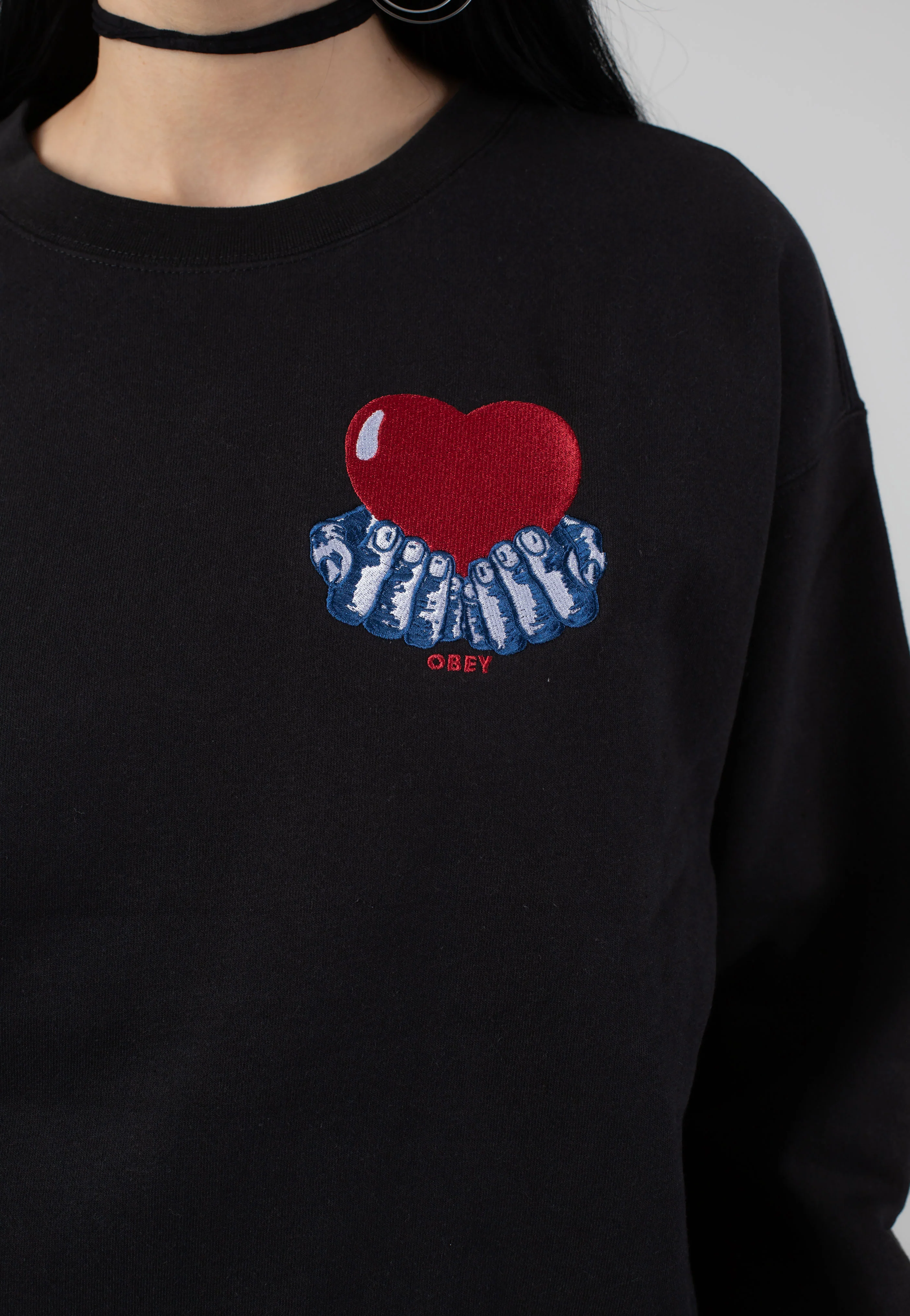 Obey - Heart Digital Black - Sweater - Image 3