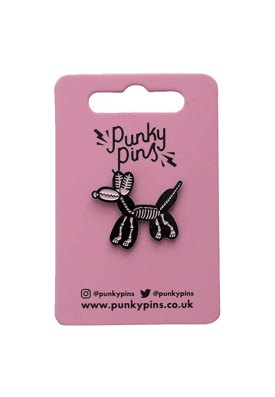 Punky Pins - Balloon Animal Skeleton Black - Pin - Image 2