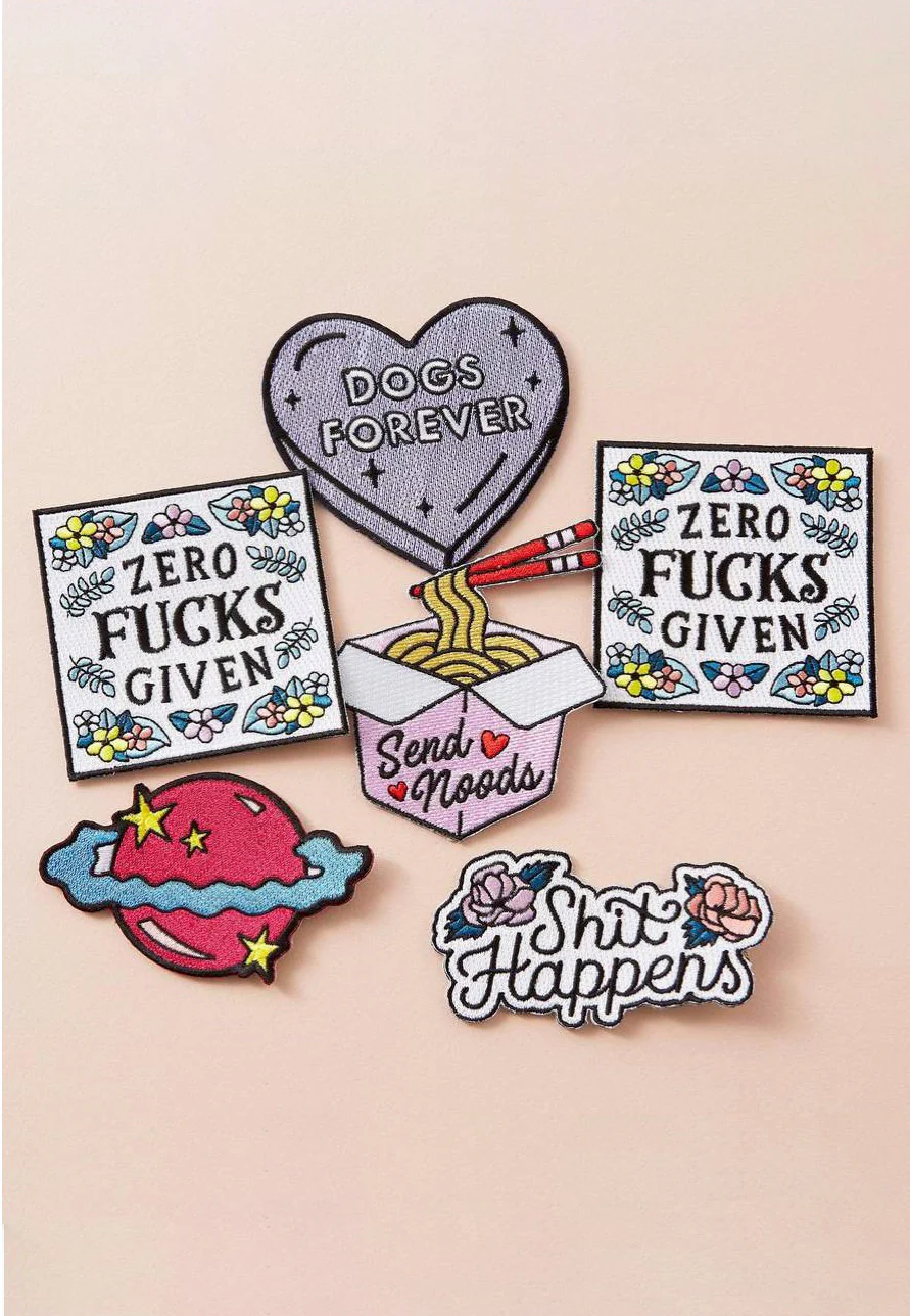 Punky Pins - Zero Fucks Given Iron On - Patch - Image 2