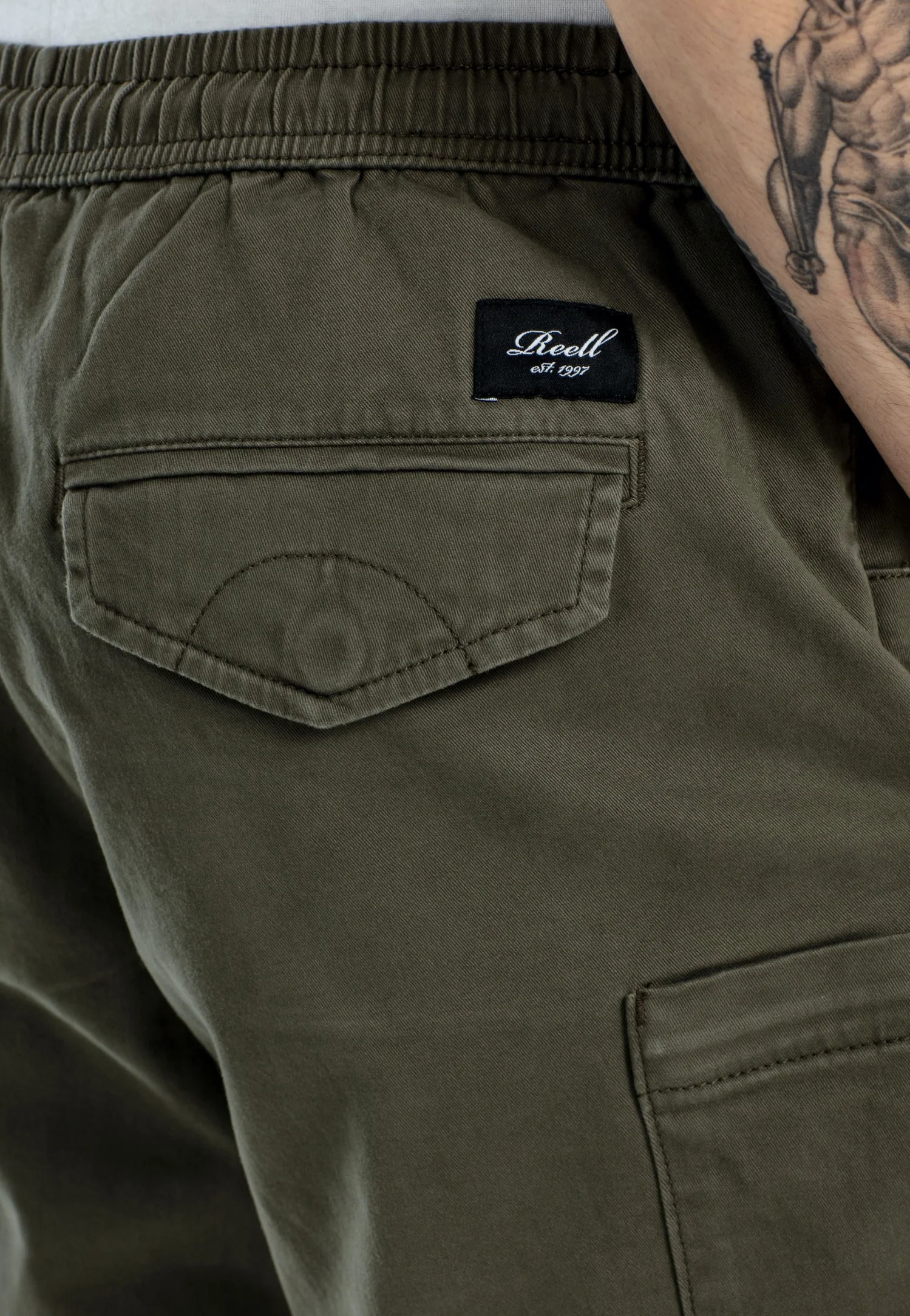 REELL - Reflex Easy Cargo Short Olive - Shorts - Image 6