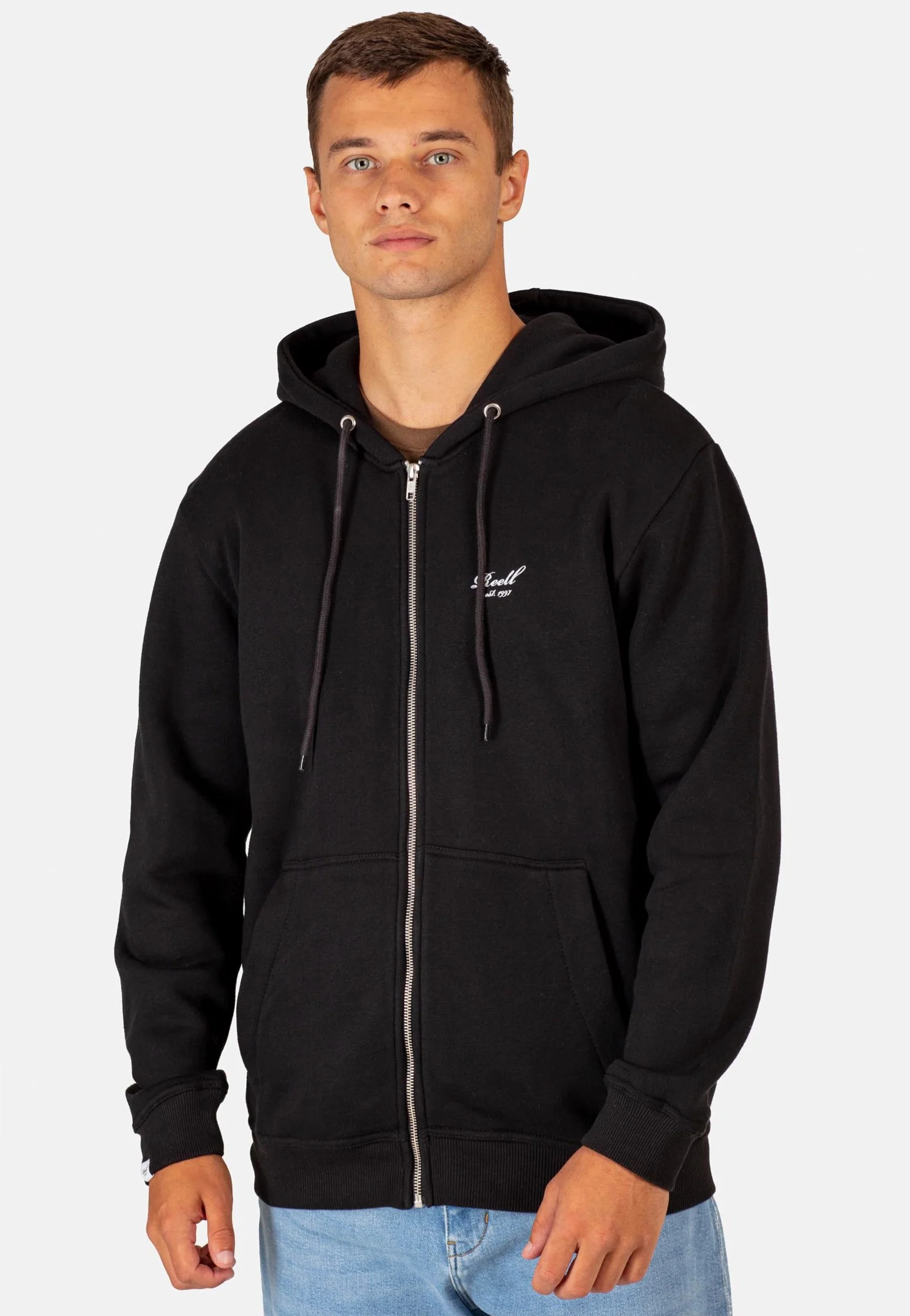 REELL - Staple Logo Deep Black - Zipper