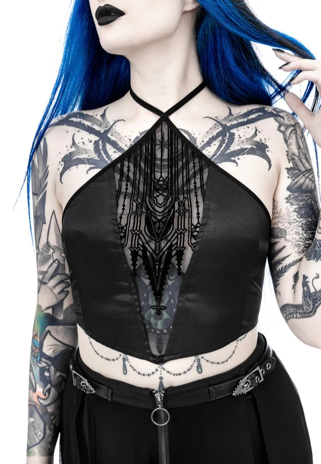 Restyle - Afterlife Halterneck Black - Top - Image 4