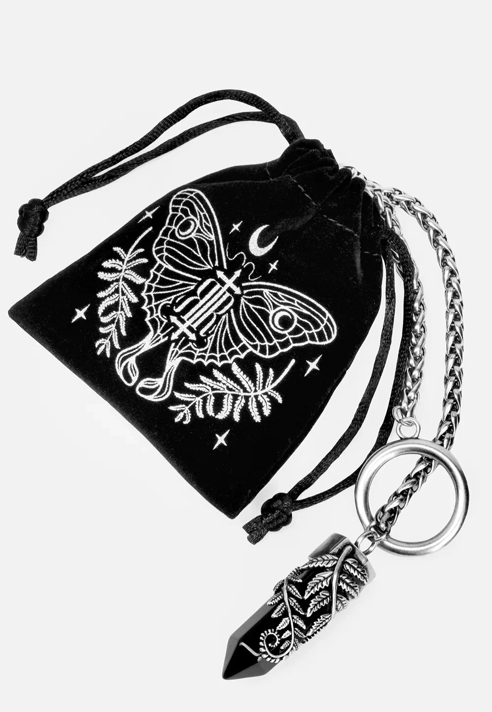 Restyle - Crystal Fern O-Ring Silver - Necklace - Image 8