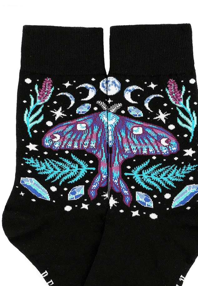 Restyle - Enchanted Forest Jaquard Black - Socks - Image 3