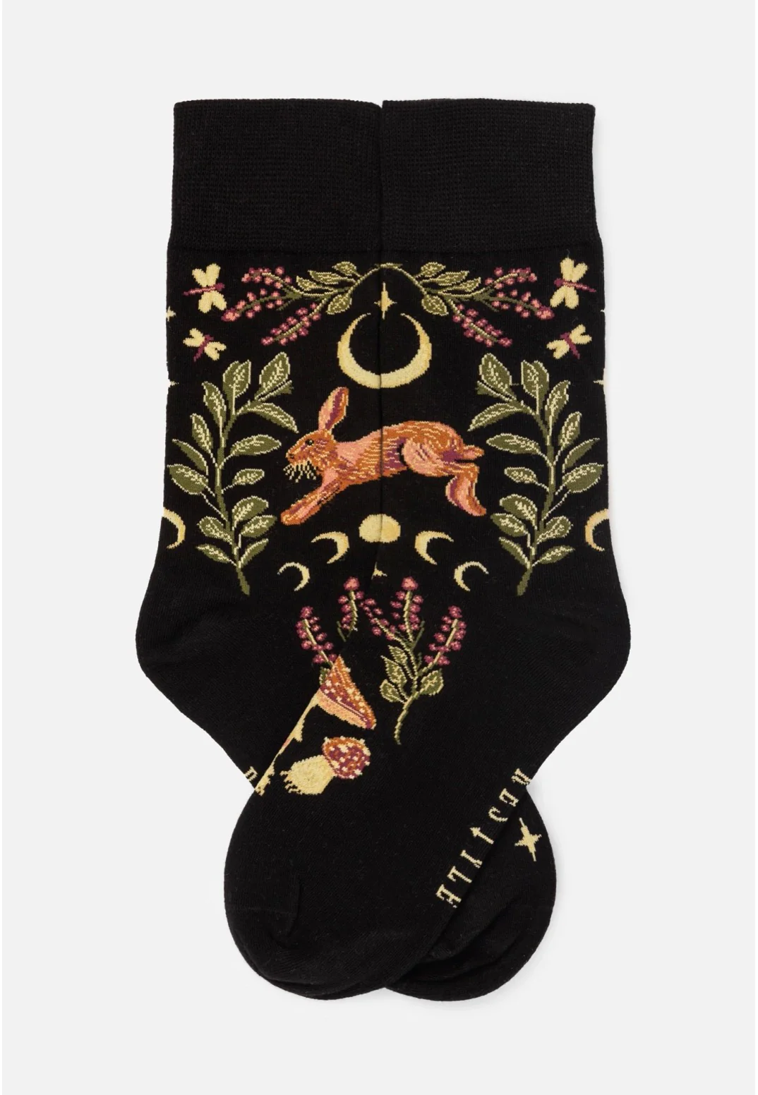 Restyle - Hare Moon Jacquard Black - Socks - Image 2