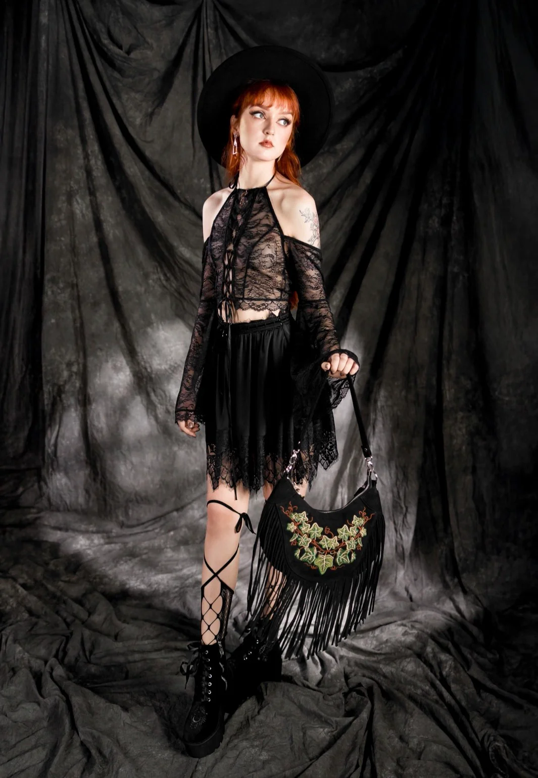 Restyle - Tangled Vines Black - Bag - Image 11