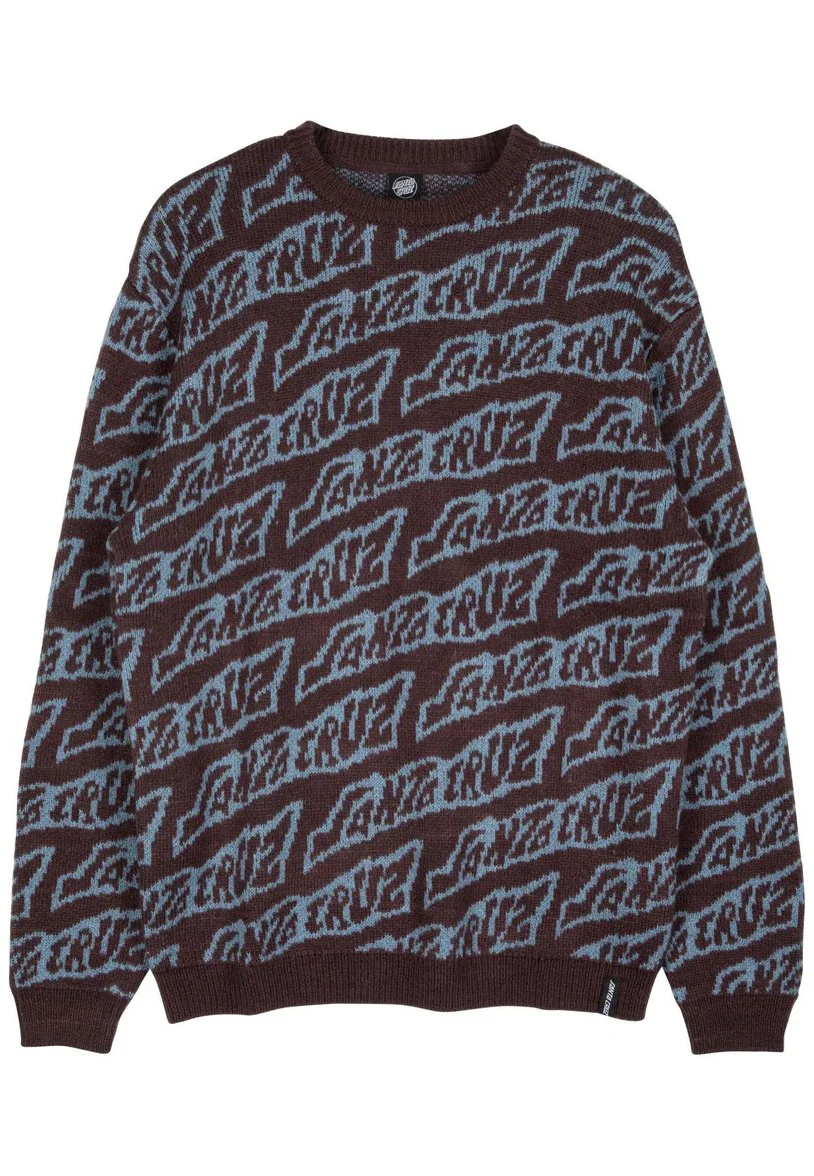 Santa Cruz - Creep Repeat Knit Blackcurrant - Pullover - Image 2