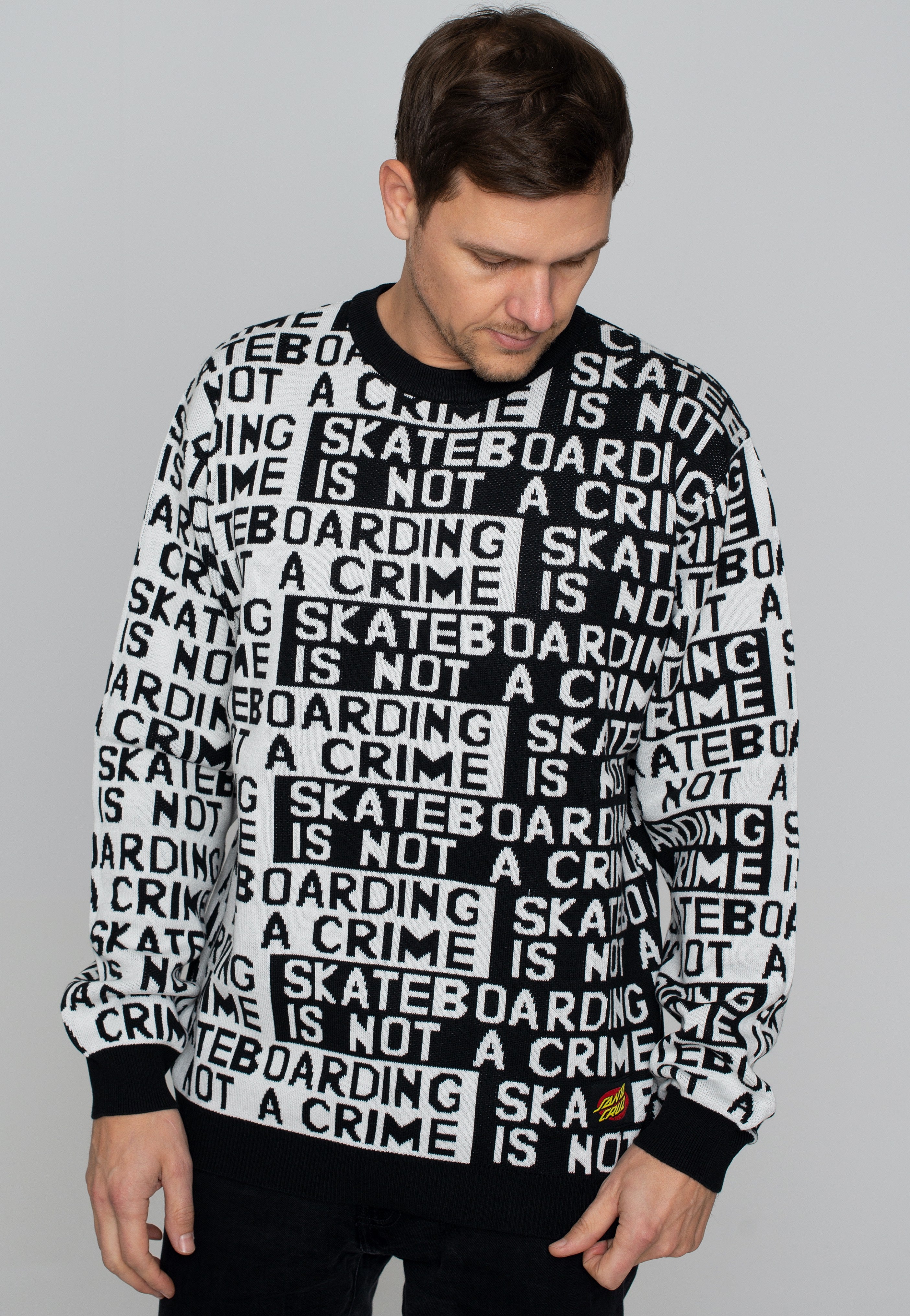 Santa Cruz - Not A Crime Black/White - Pullover