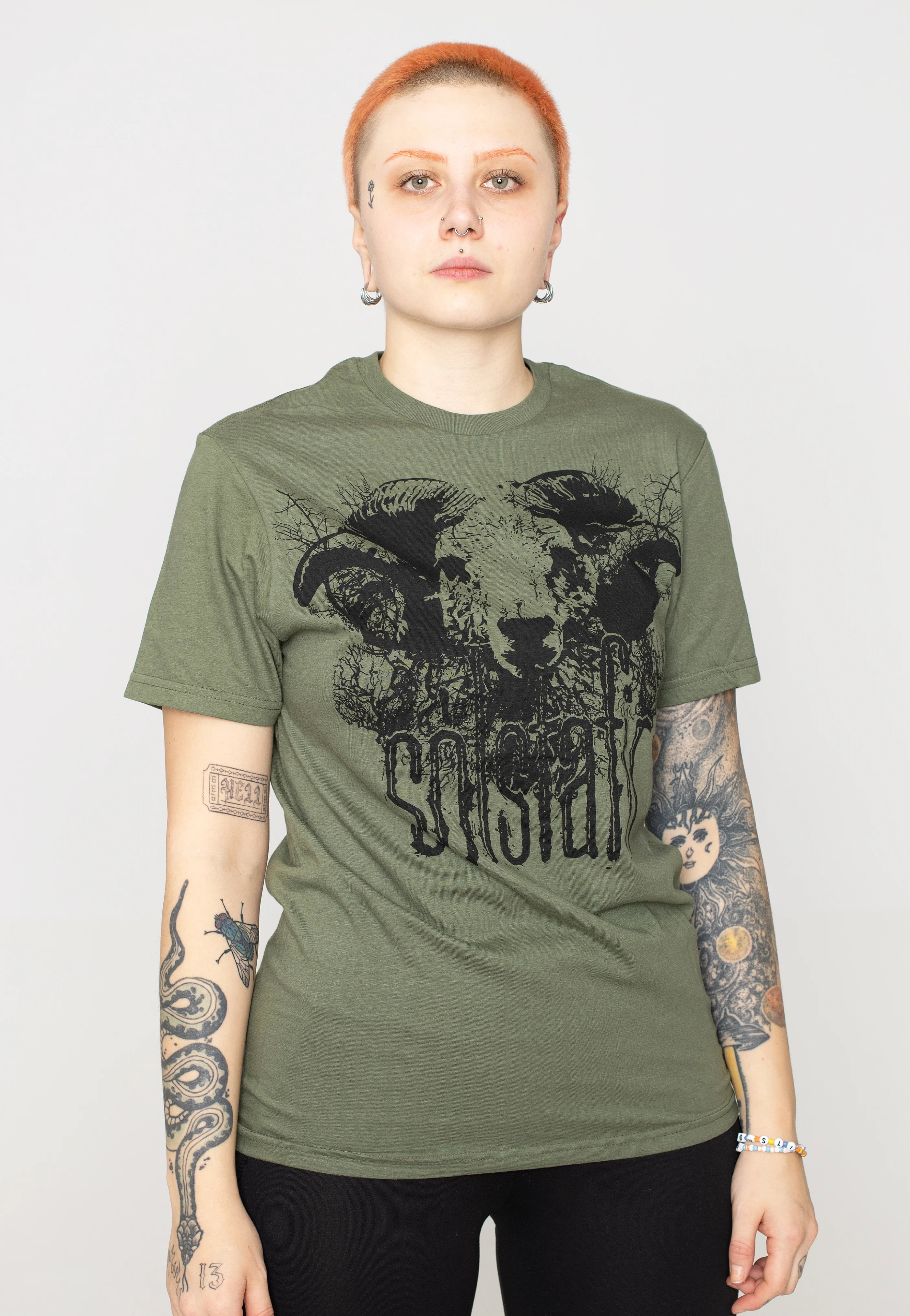 Solstafir - Ram Olive - T-Shirt - Image 5