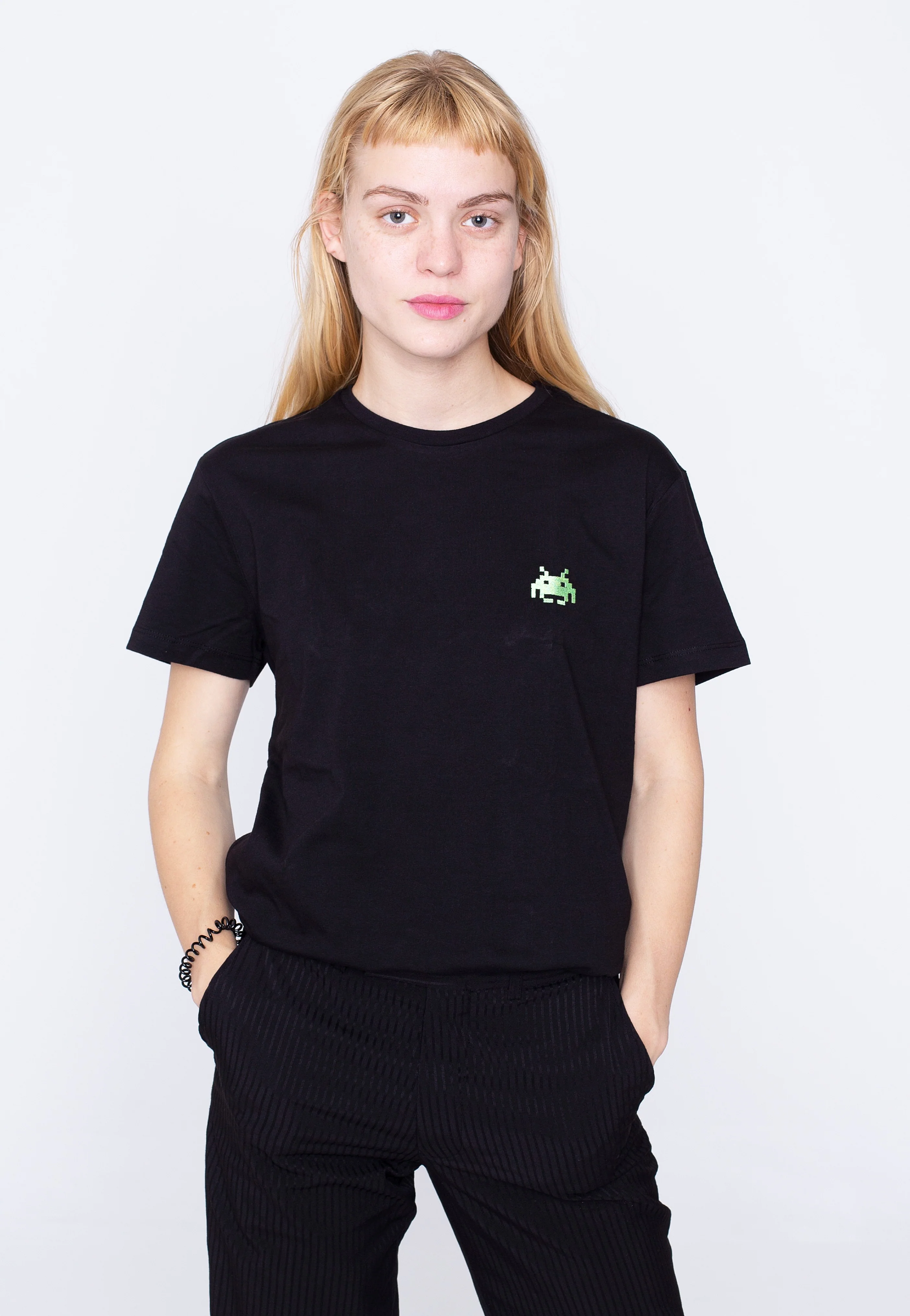 Space Invaders - Japanese Text Back Print - T-Shirt - Image 3