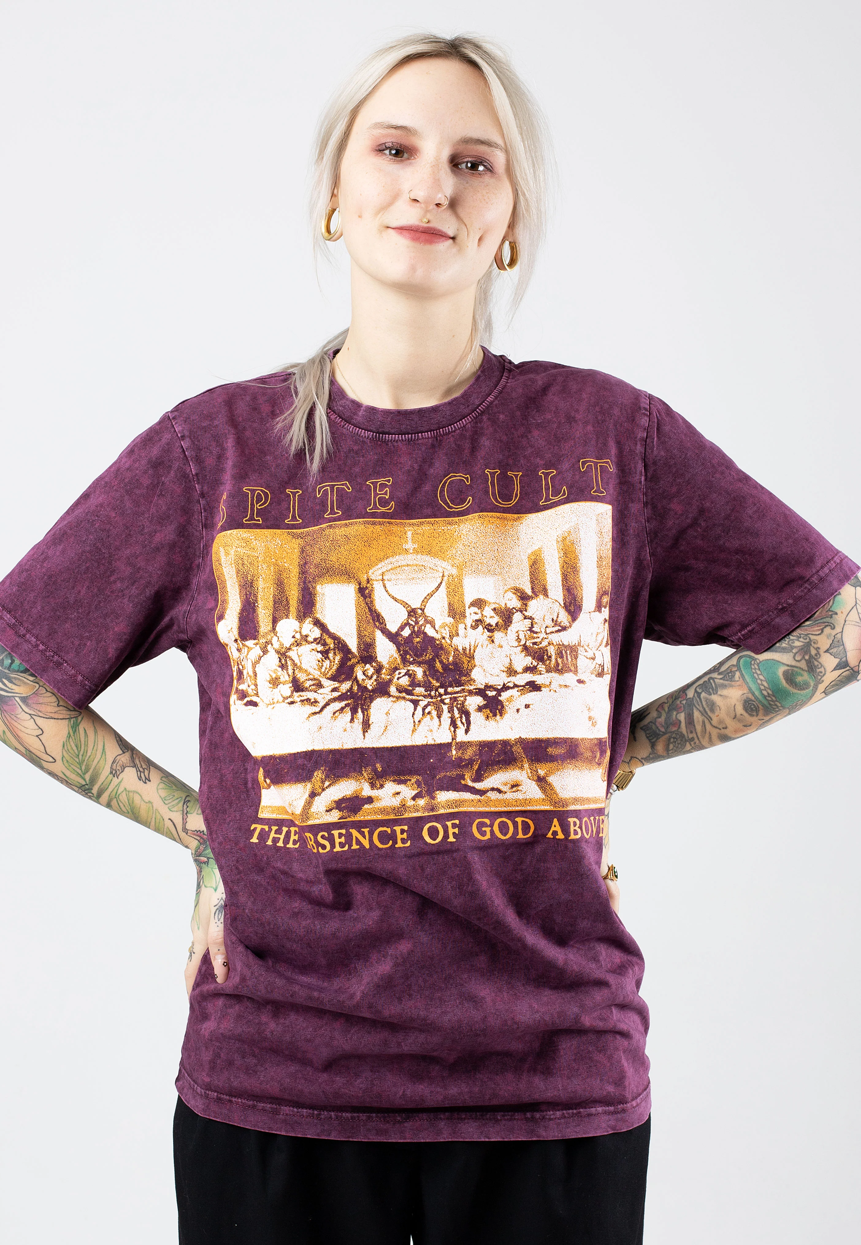 Spite - Absence Of God Berry Black Acid Washed - T-Shirt - Image 5