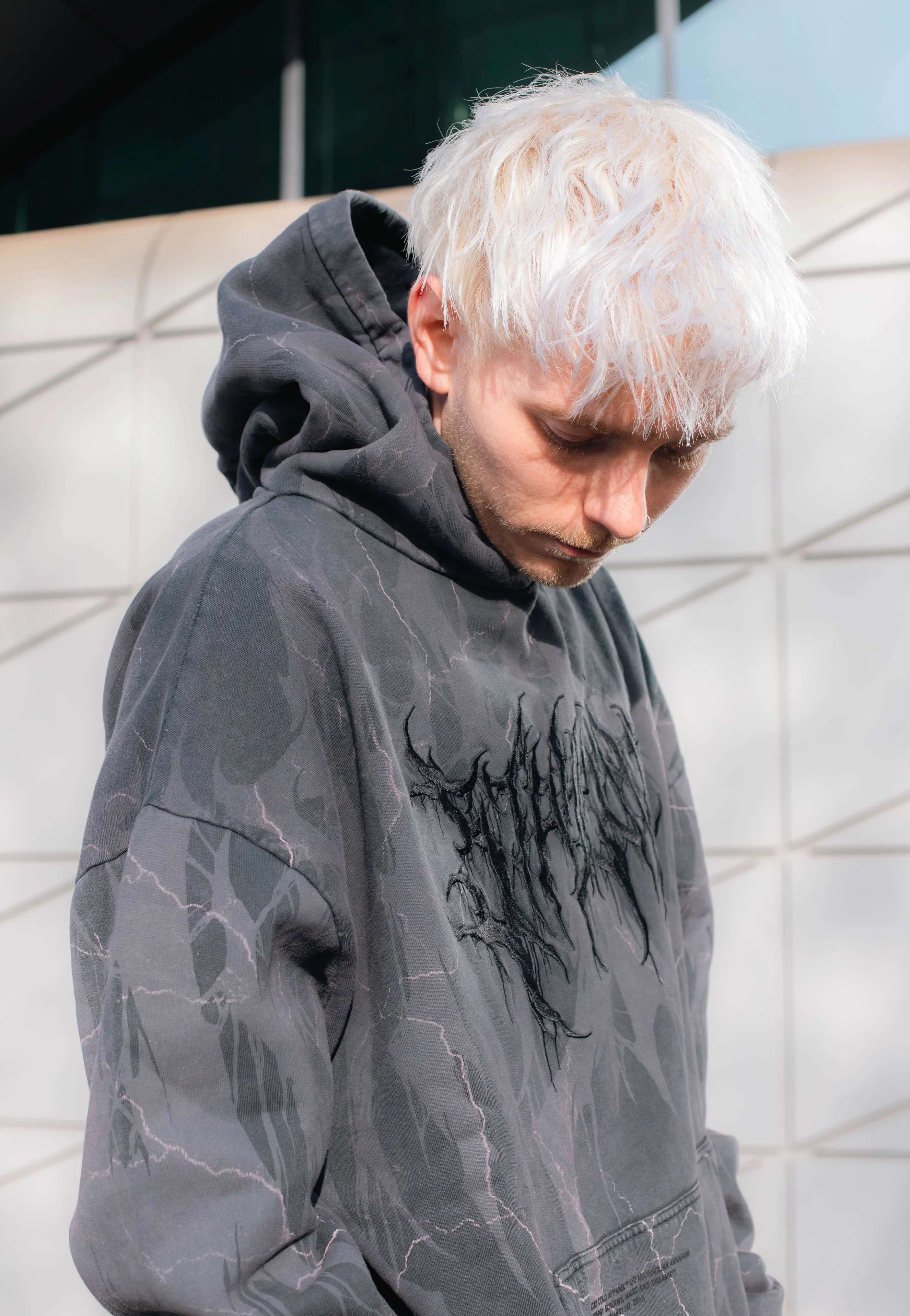 Stay Cold Apparel - Bloodshot Heavy Oversized Black Acid - Hoodie - Image 11
