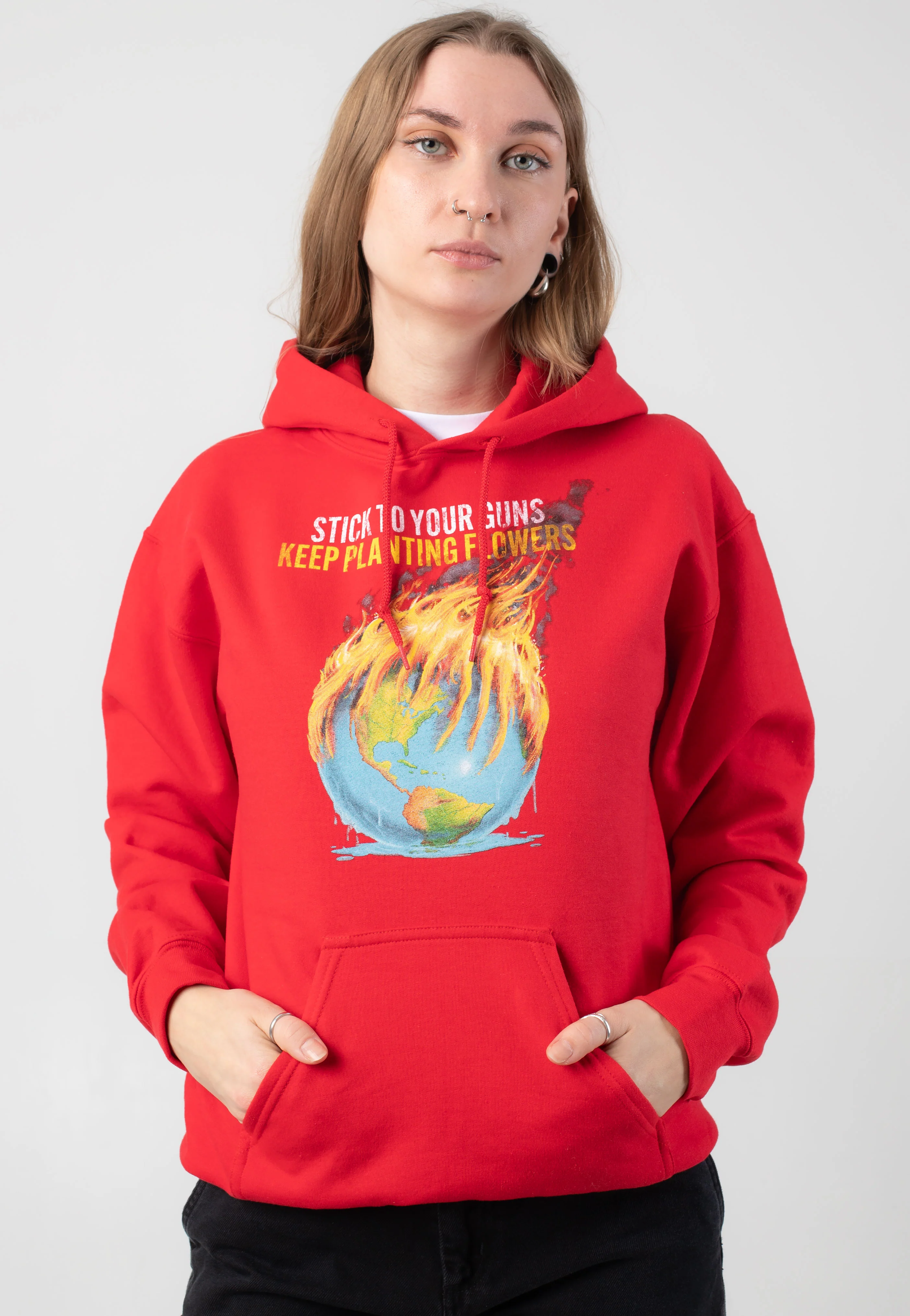 Stick To Your Guns - Keep Planting Globe Fire Red - Hoodie - Image 5