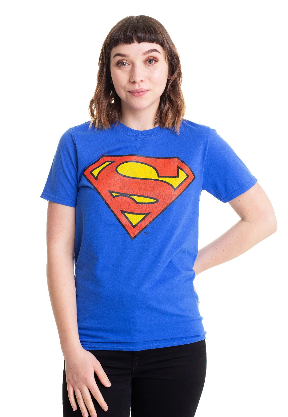 Superman - Washed Shield Blue - T-Shirt - Image 5