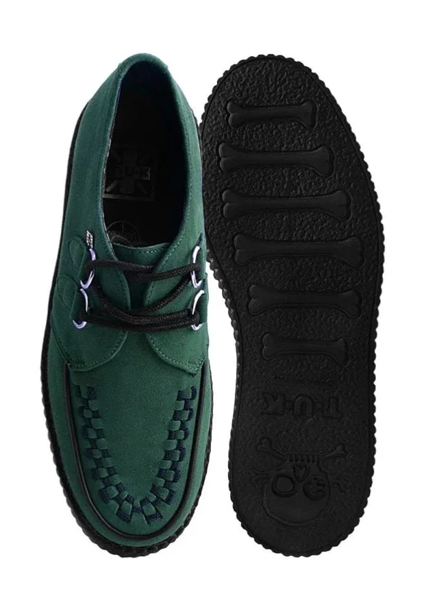 T.U.K. - Viva High Creeper Dark Cedar Vegan Suede - Girl Shoes - Image 5