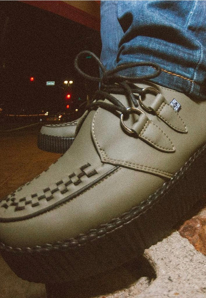 T.U.K. - Viva High Creeper Dark Green Vegan - Girl Shoes - Image 2