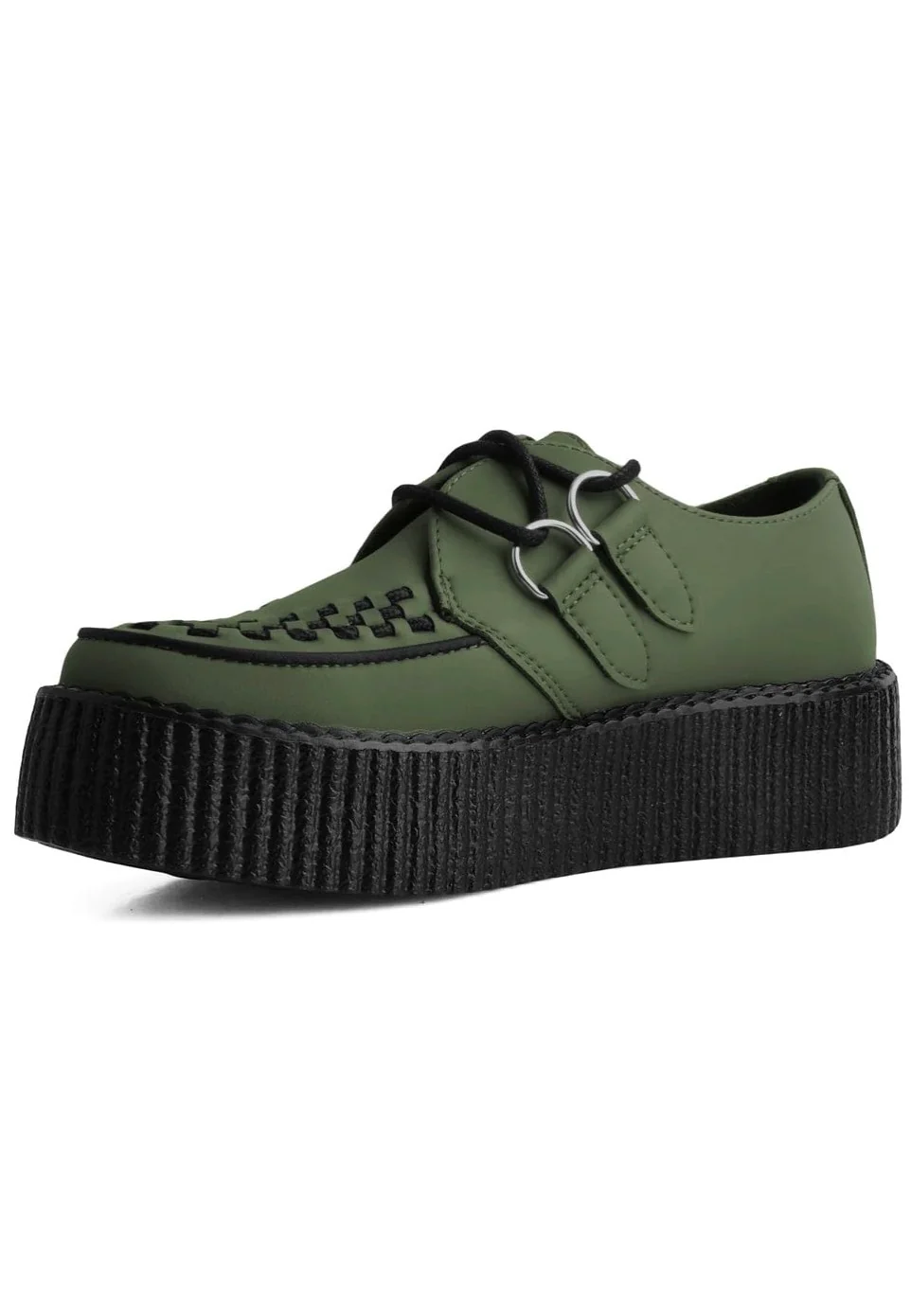 T.U.K. - Viva High Creeper Dark Green Vegan - Girl Shoes - Image 3