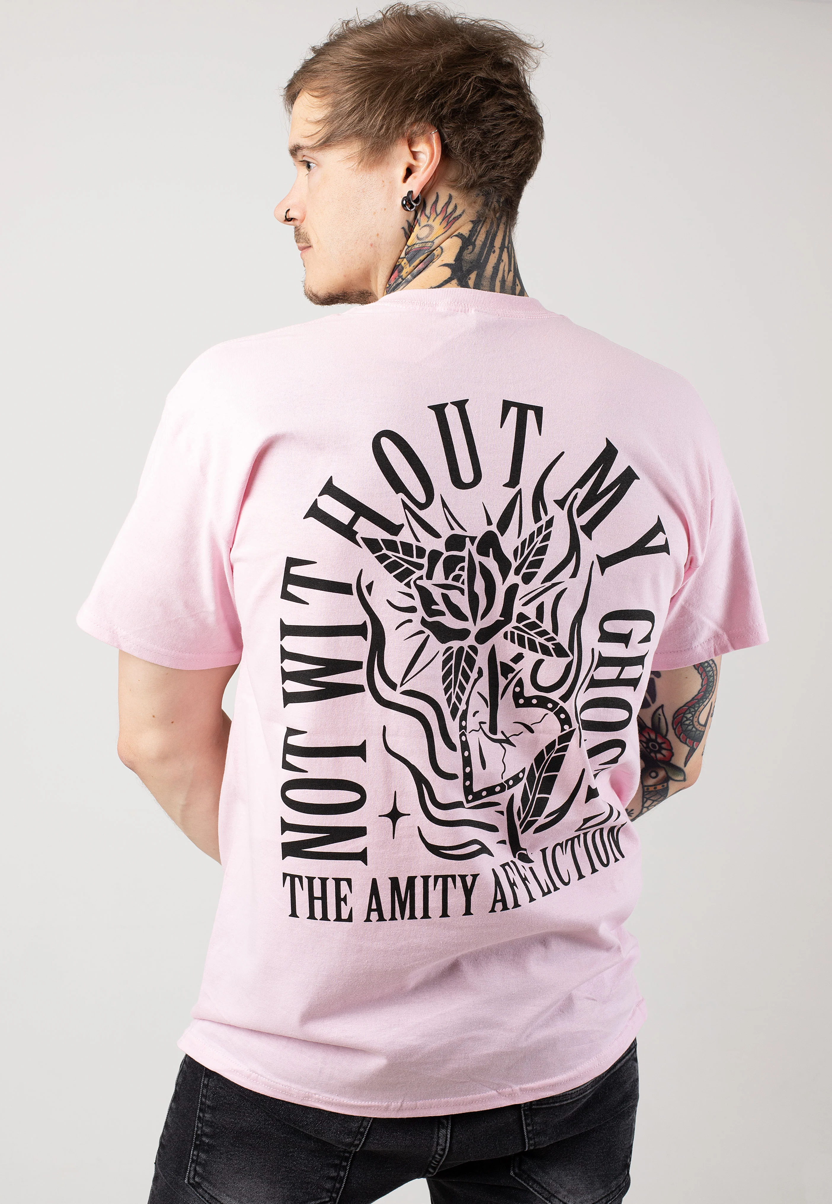 The Amity Affliction - Rose Heart Light Pink - T-Shirt - Image 3