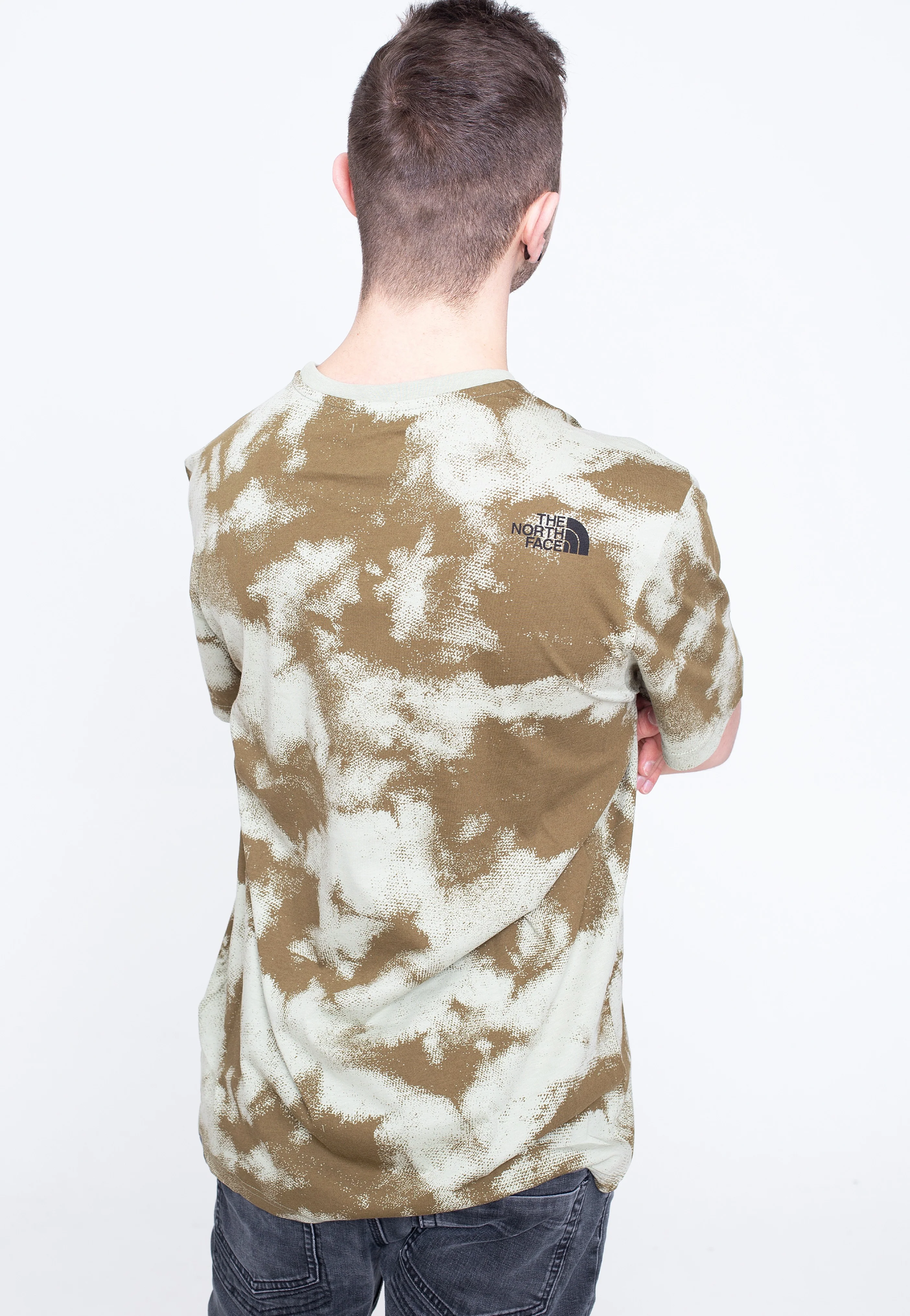 The North Face - Simple Dome Eu Military Olive Retro Dye Print - T-Shirt - Image 2