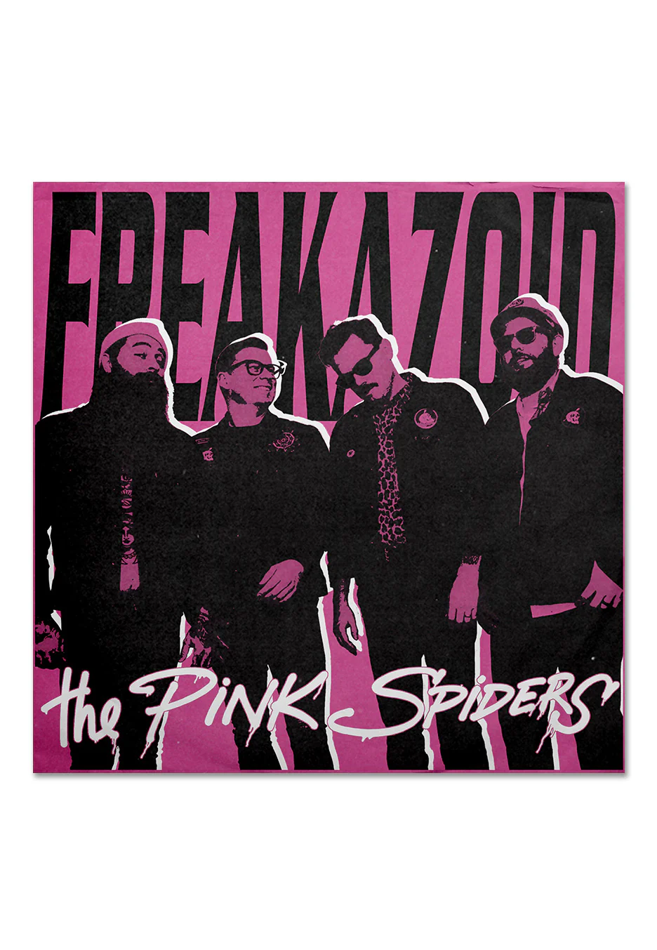 The Pink Spiders - Freakazoid Hot Pink In Clear w/ Black/White - Colored Vinyl - Image 2