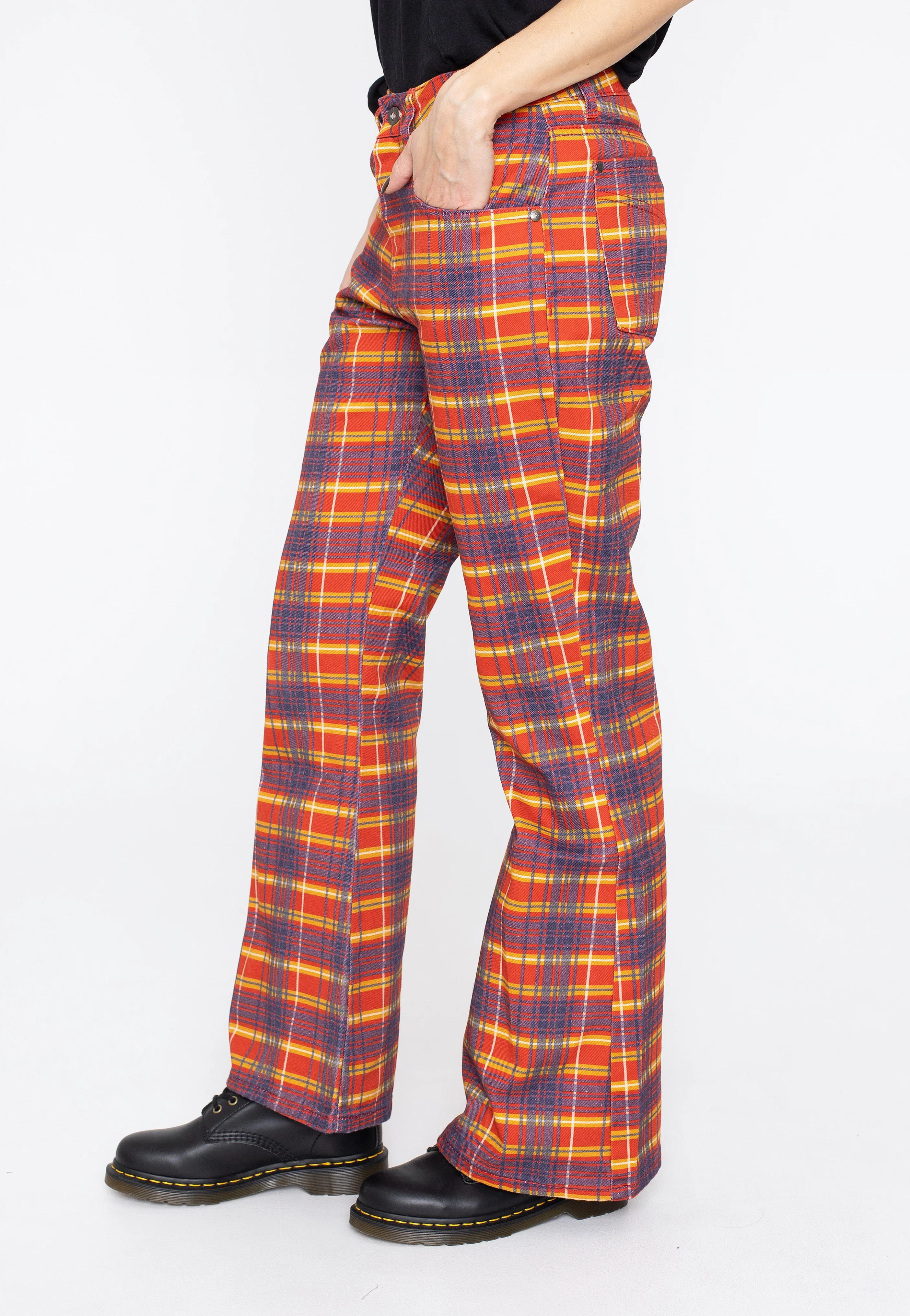 The Ragged Priest - Red Check Flares Multi - Pants - Image 2