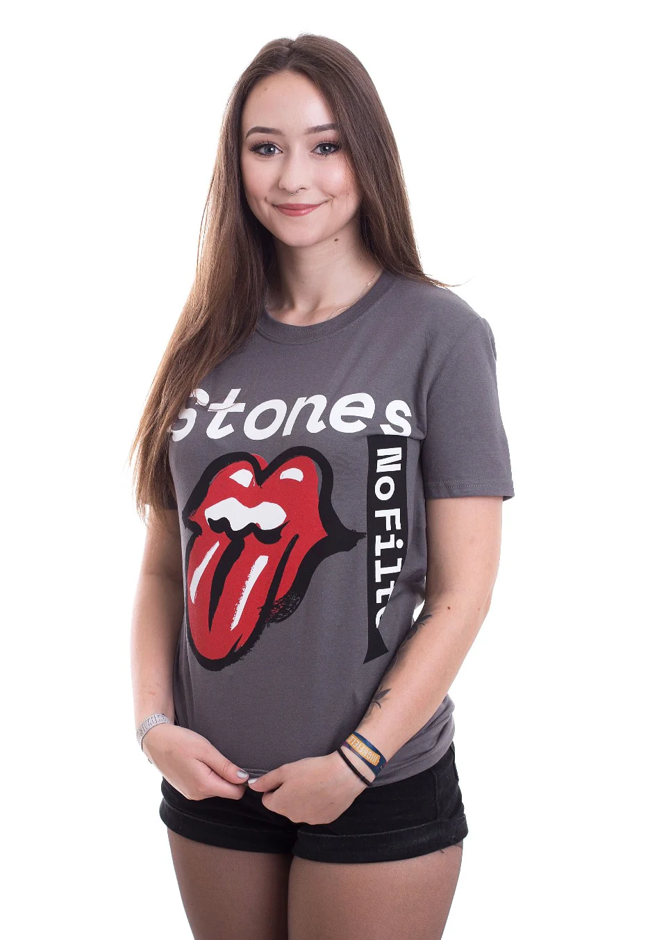 The Rolling Stones - No Filter Text Charcoal Grey - T-Shirt - Image 5