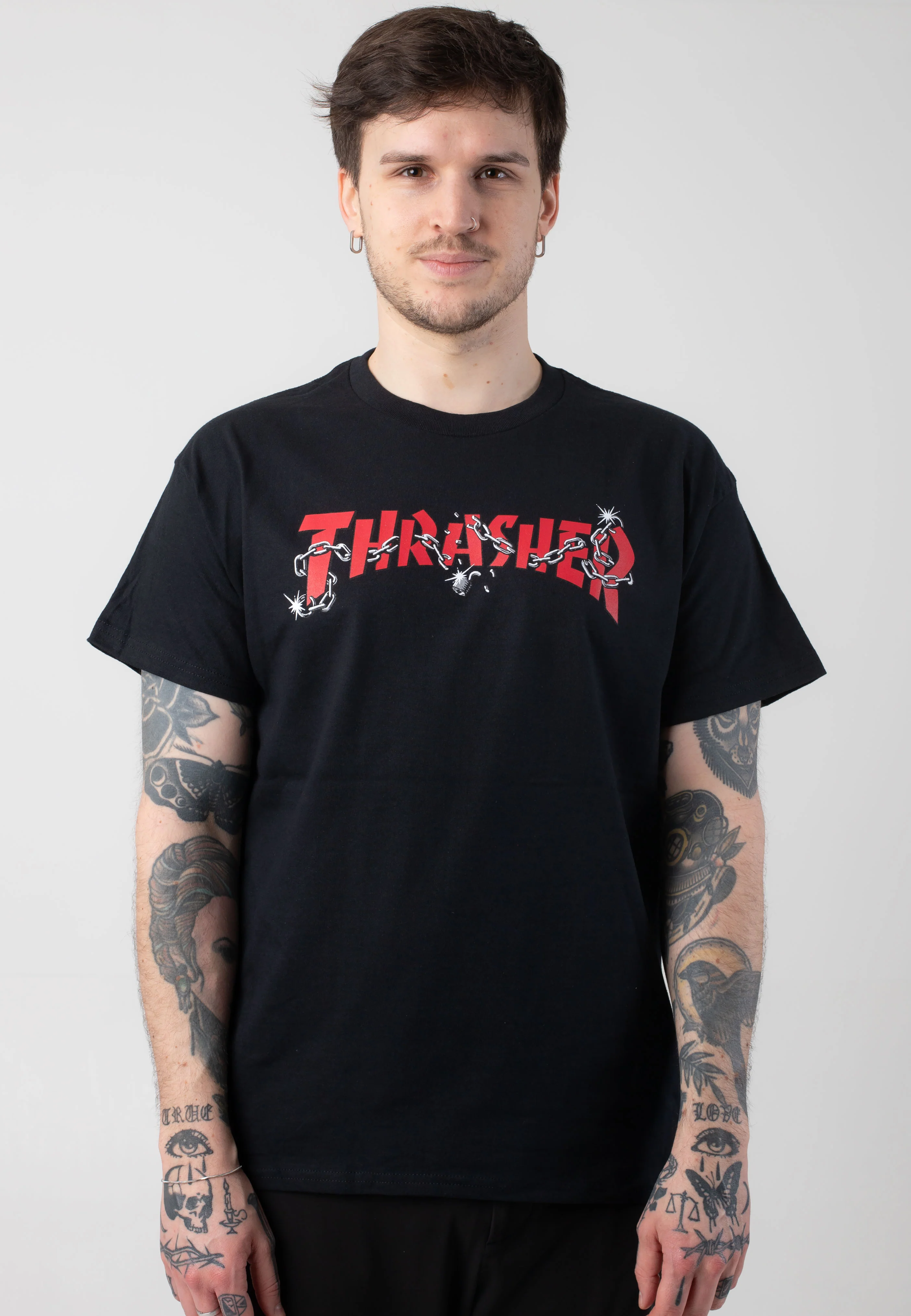 Thrasher - Chains By Daniel Shepard Black - T-Shirt