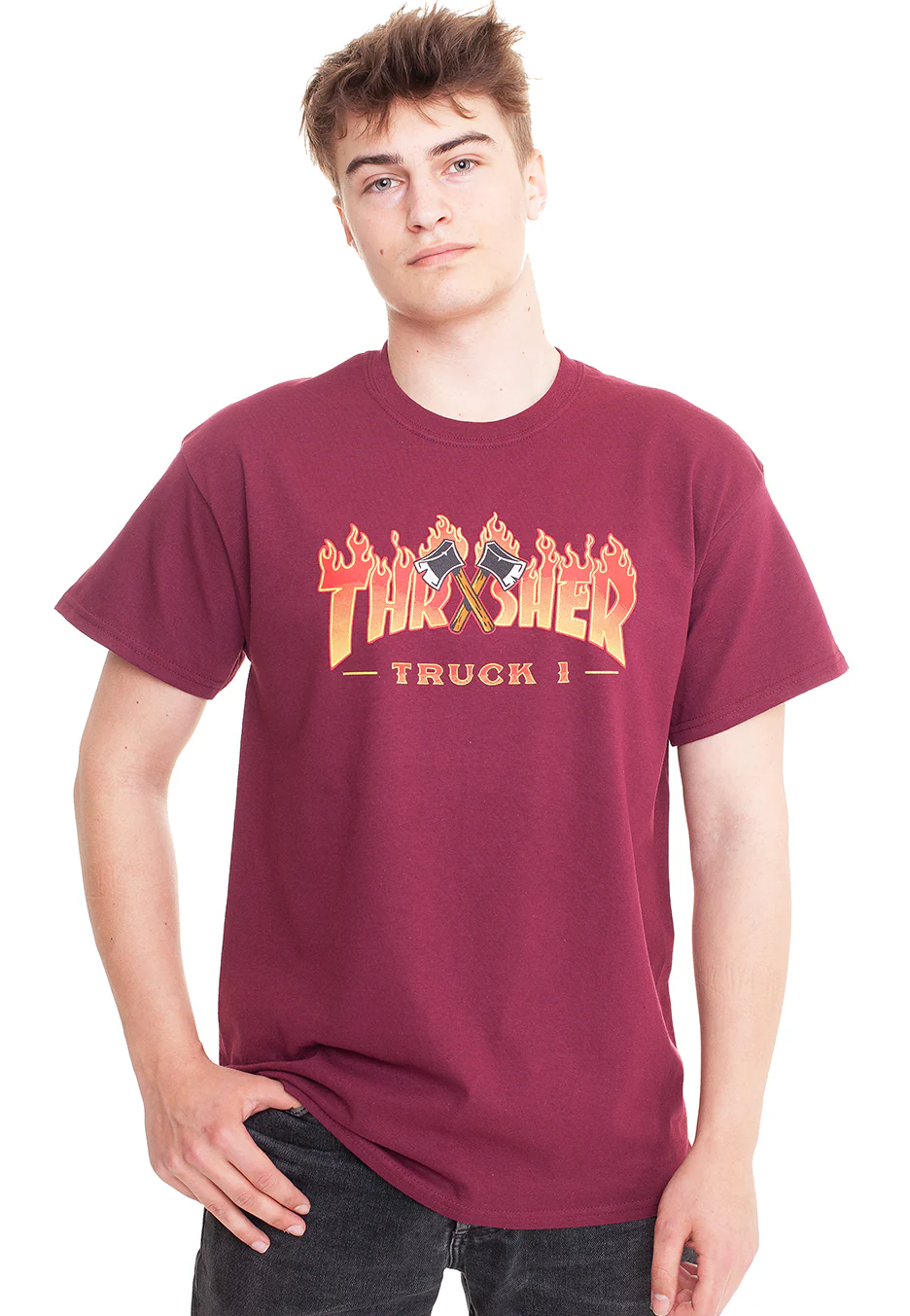 Thrasher - Truck 1 Maroon - T-Shirt